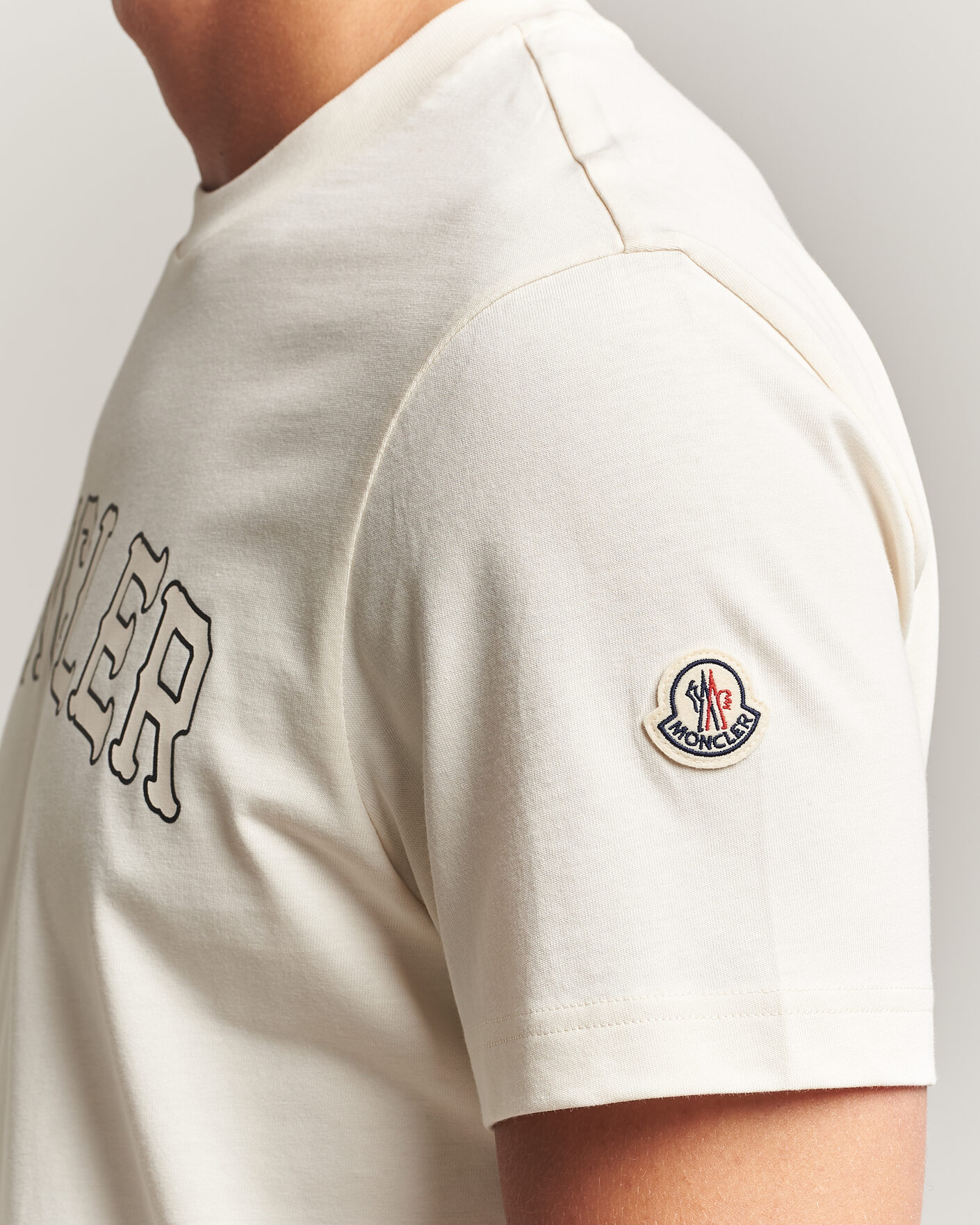 Hombres | Camisetas | Moncler | College Logo T-Shirt Off White