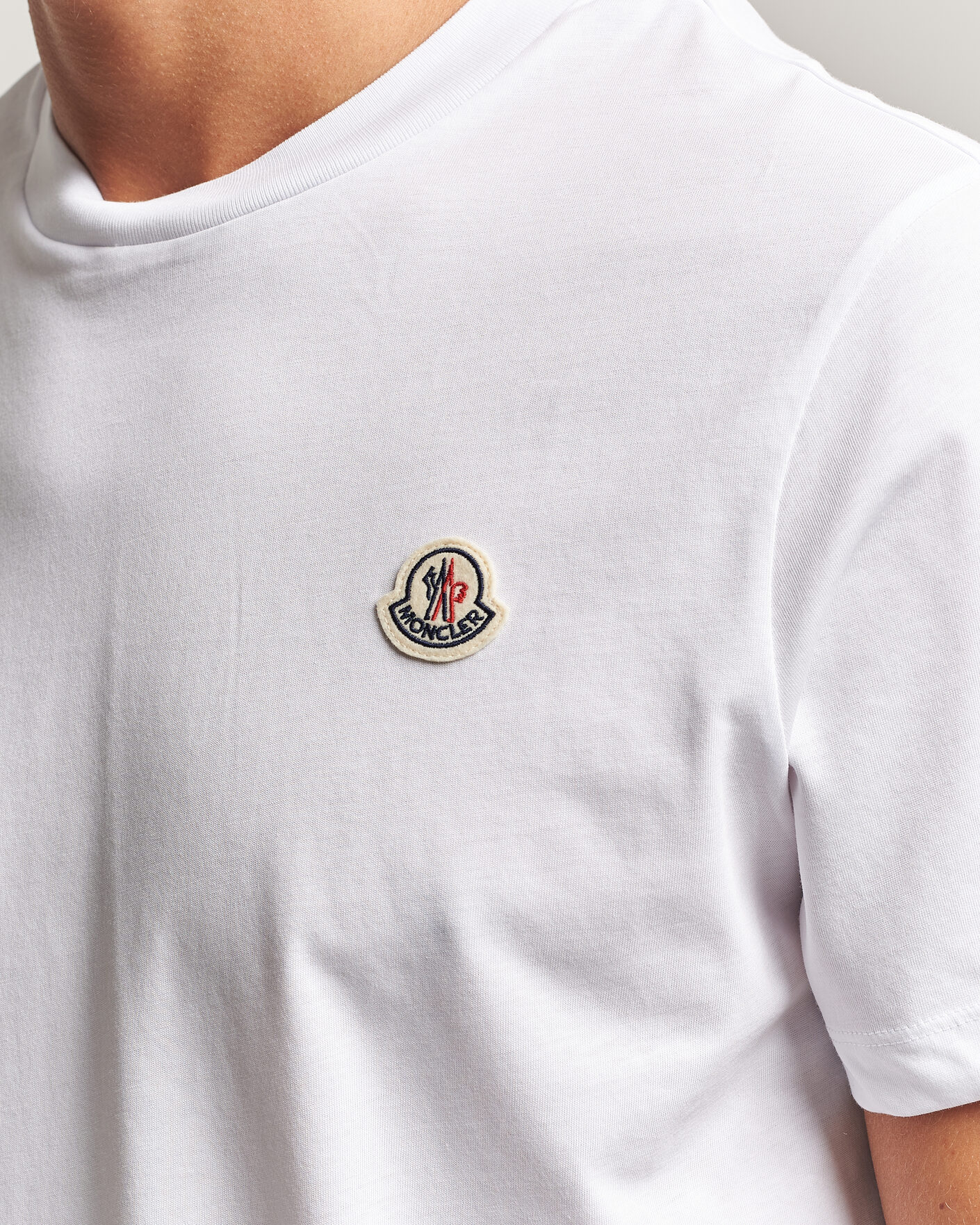 Hombres | Camisetas | Moncler | 3-Pack Logo T-Shirts Blue/Military/White