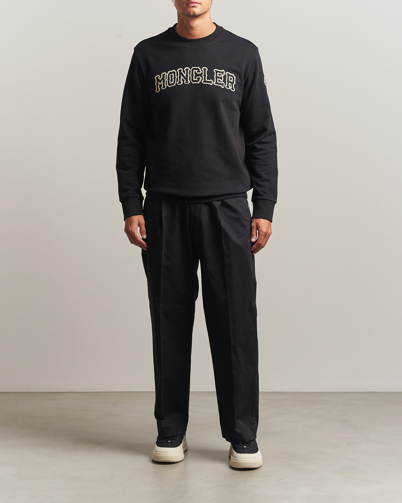 Hombres | Jerséis y prendas de punto | Moncler | College Logo Sweatshirt Black