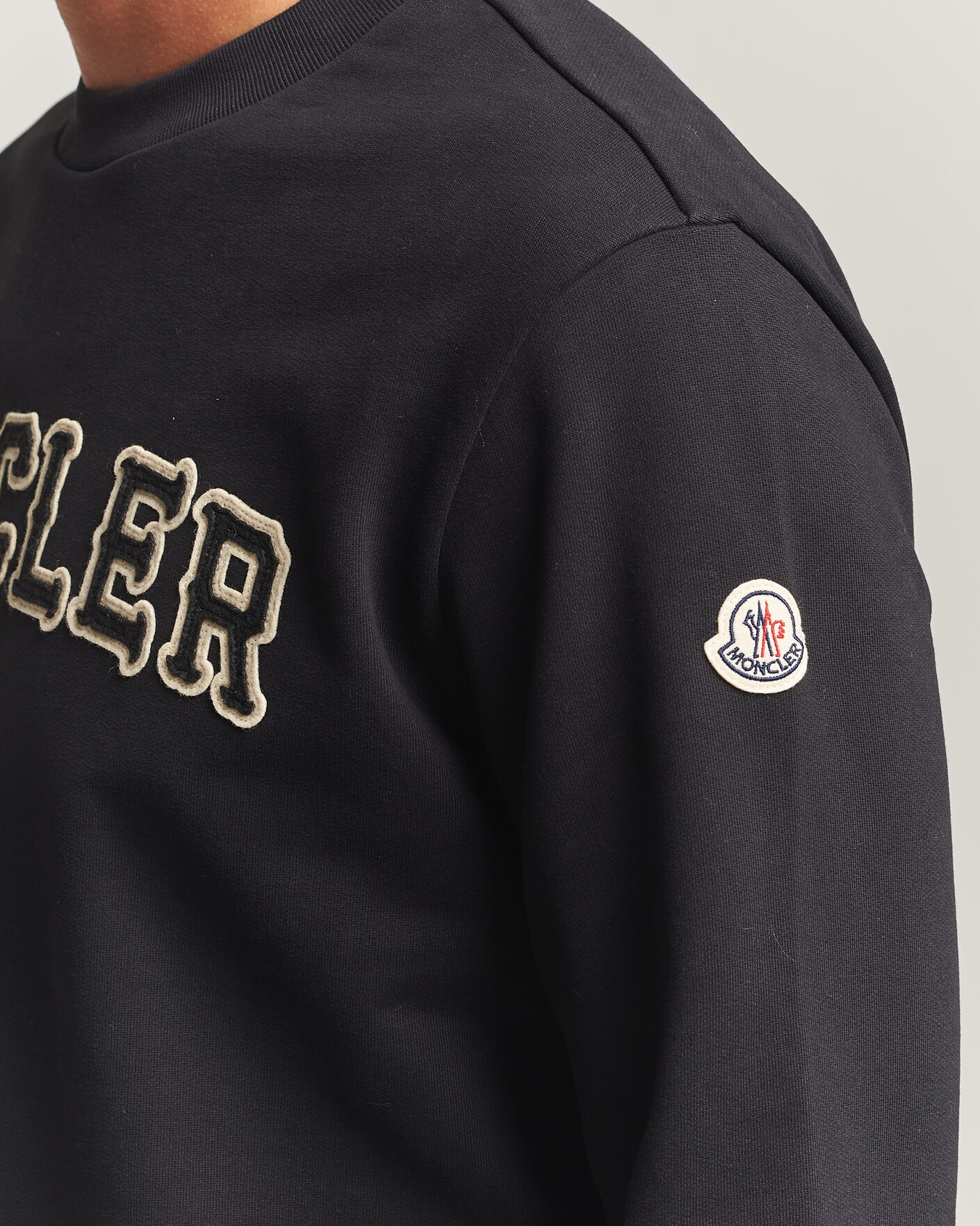 Hombres | Jerséis y prendas de punto | Moncler | College Logo Sweatshirt Black