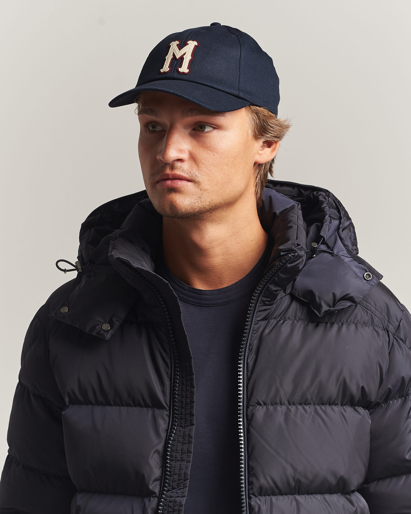 Hombres | Sombreros y gorras | Moncler | College Logo Baseball Cap Navy