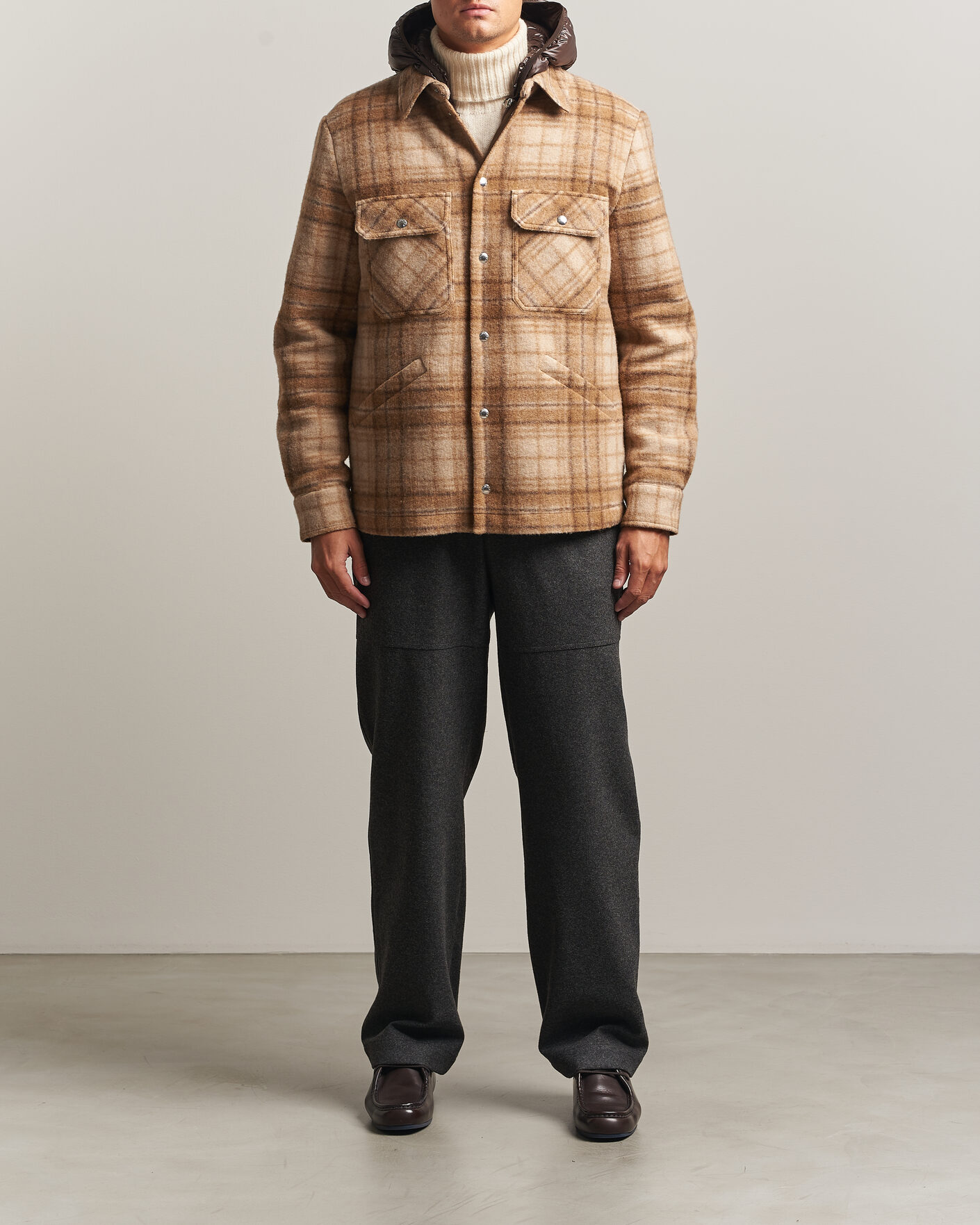 Hombres | Abrigos y chaquetas | Moncler | Nyvalin Shirt Jacket Brown Check