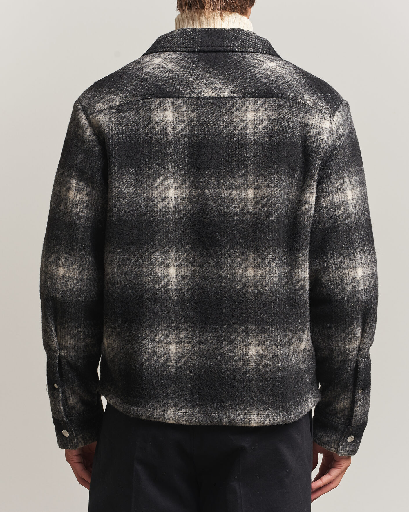 Hombres | Camisas | Moncler | Flannel Overshirt Grey Check