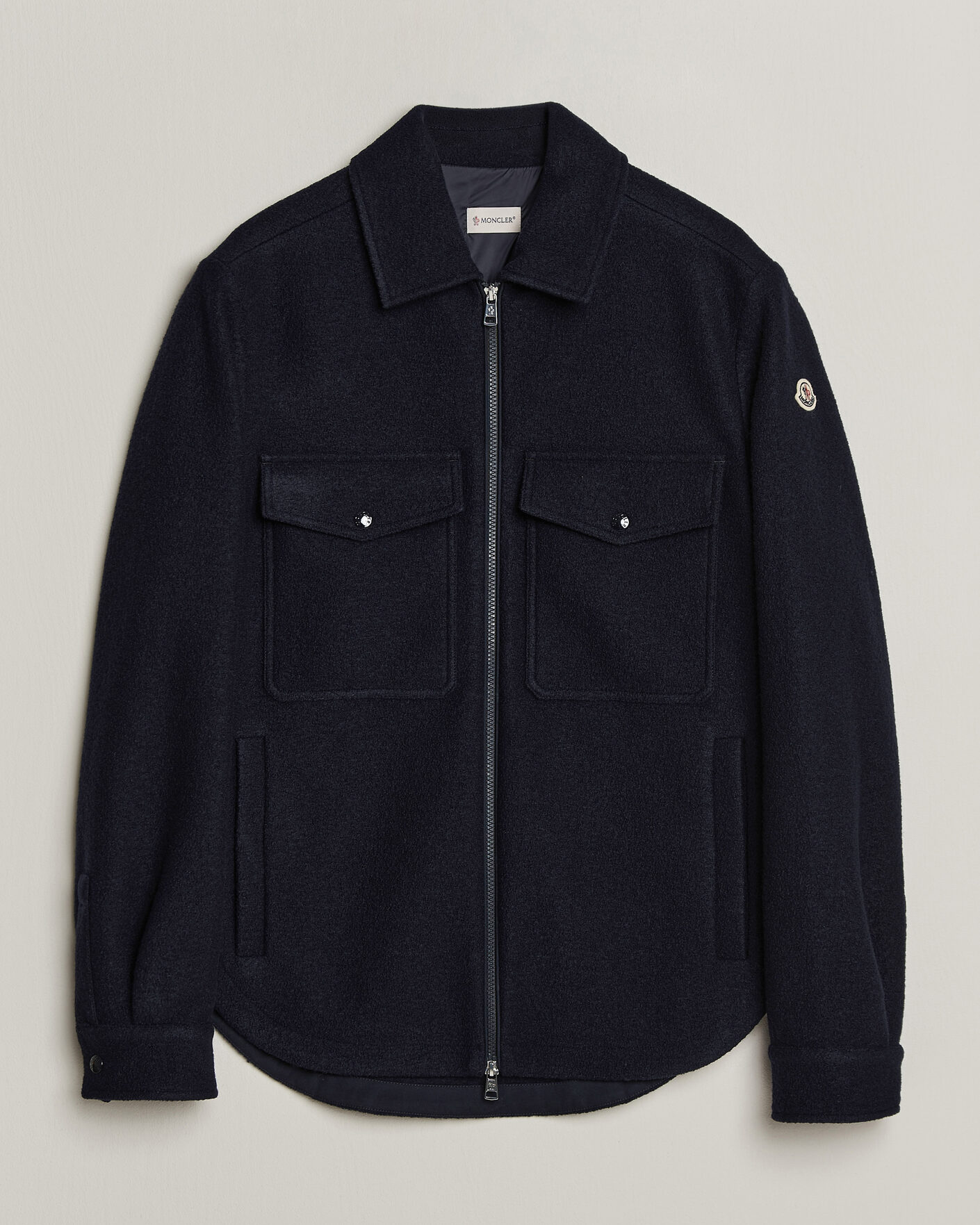 Hombres | Camisas | Moncler | Zip Overshirt Navy