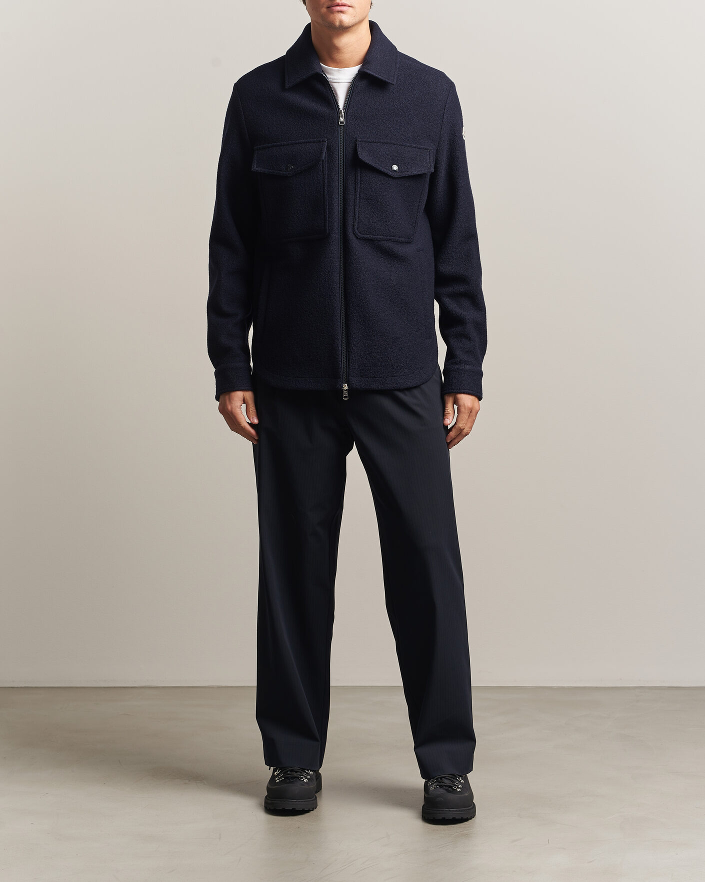 Hombres | Camisas | Moncler | Zip Overshirt Navy