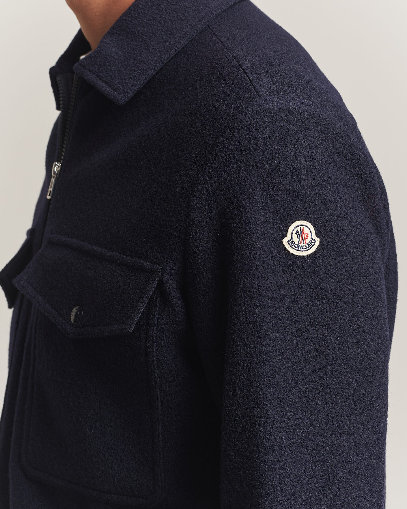 Hombres | Camisas | Moncler | Zip Overshirt Navy
