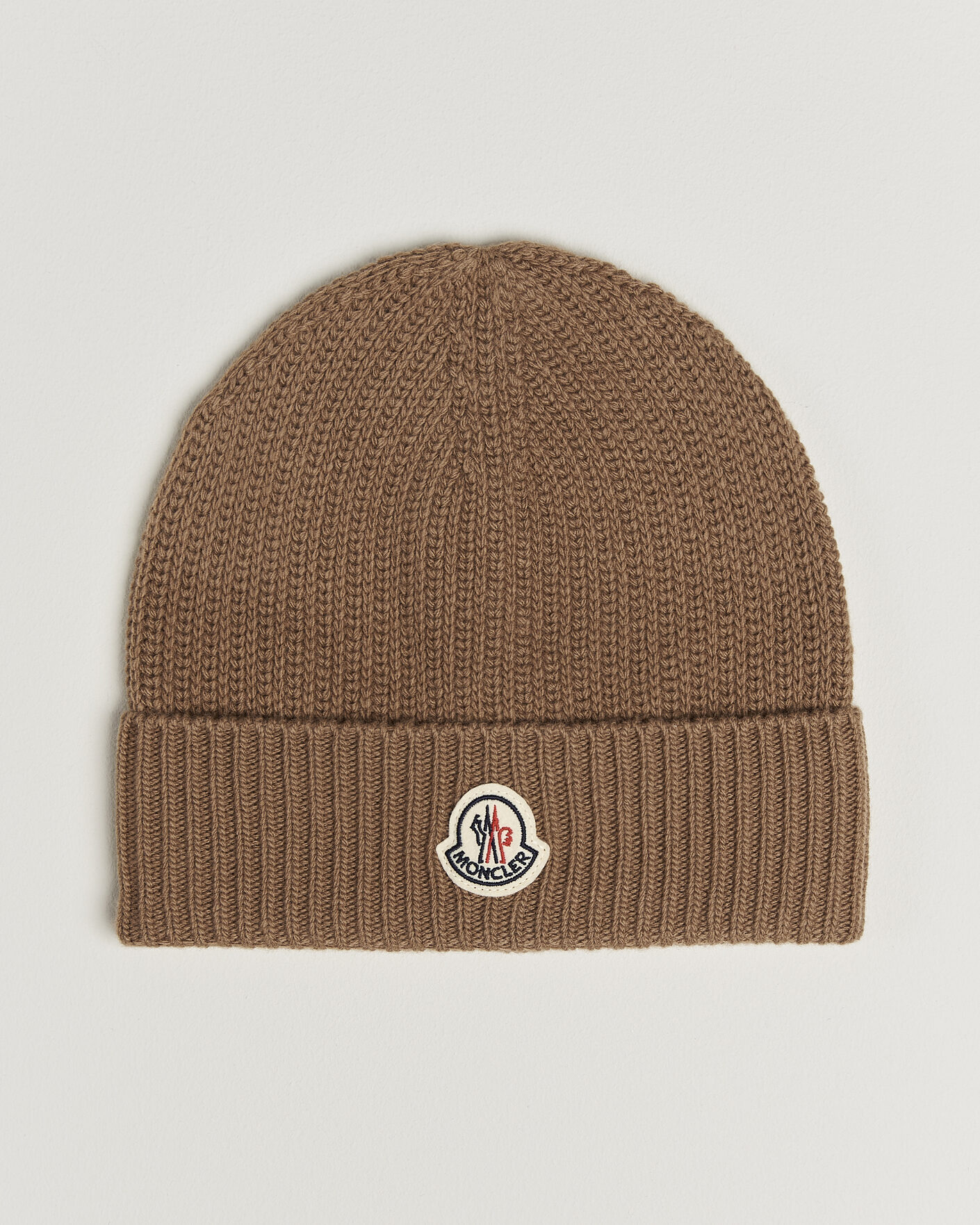 Hombres | Gorros | Moncler | Rib Wool Beanie Brown
