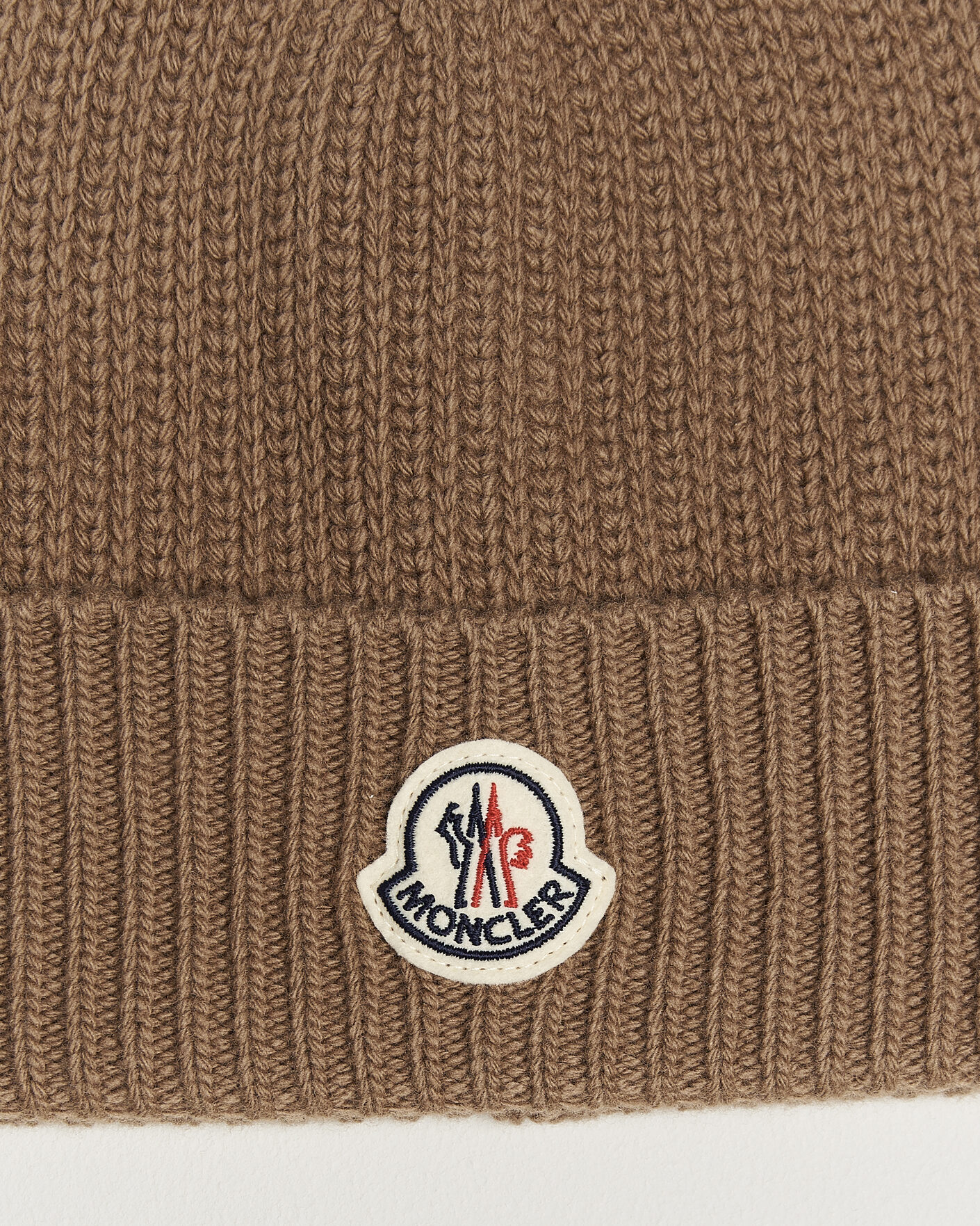 Hombres | Gorros | Moncler | Rib Wool Beanie Brown