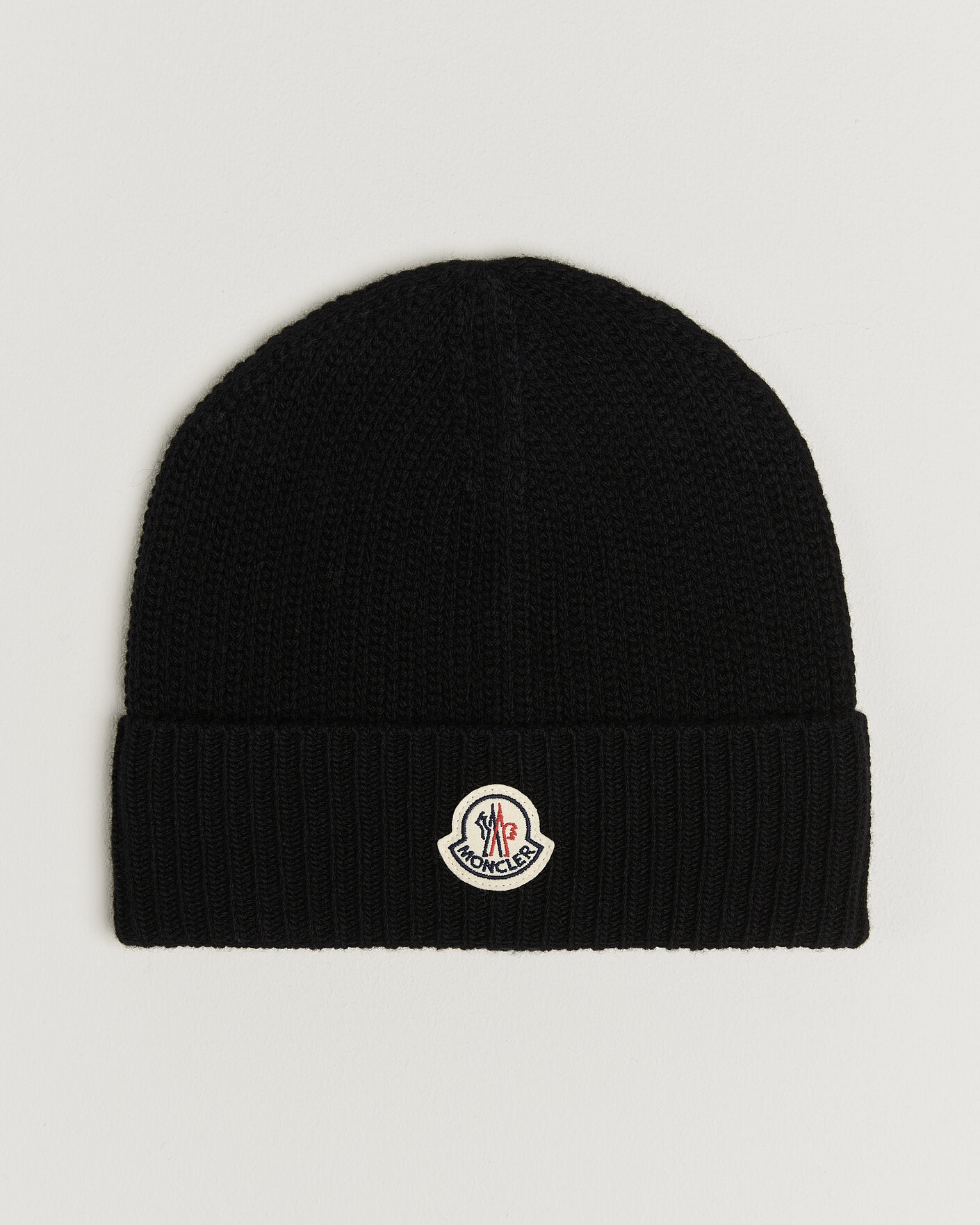 Hombres | Gorros | Moncler | Rib Wool Beanie Black