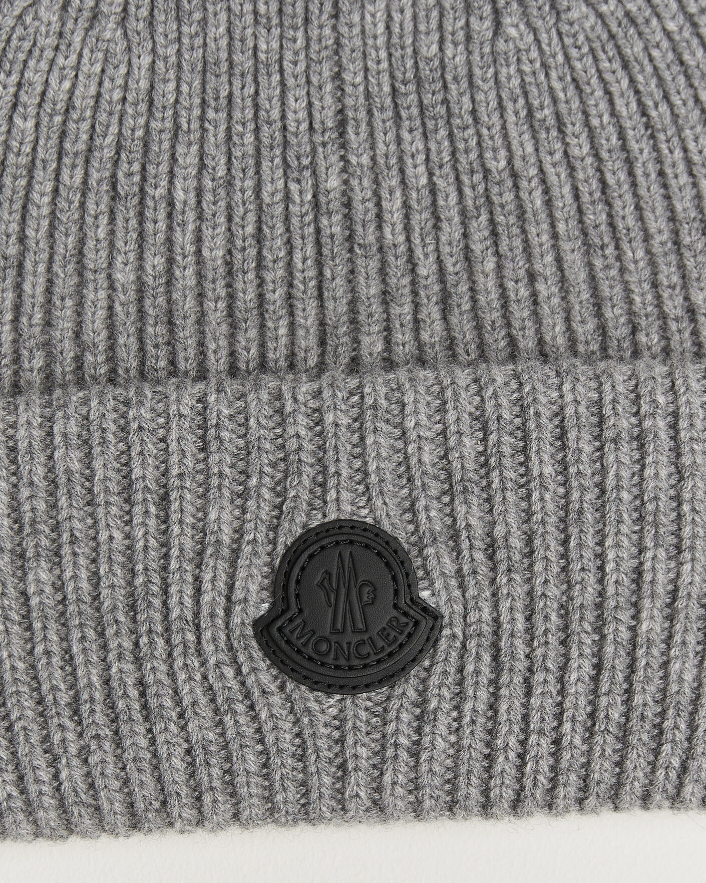 Hombres | Gorros | Moncler | Rib Cashmere Beanie Grey
