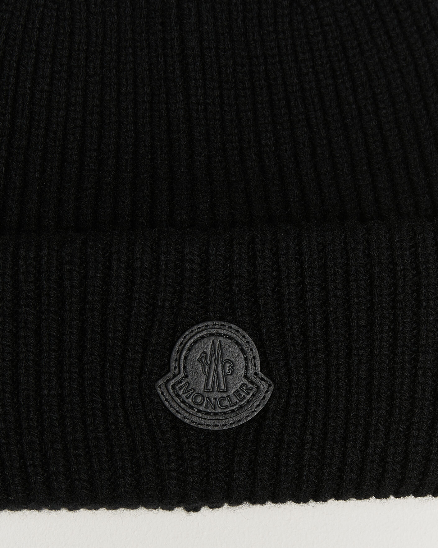 Hombres | Gorros | Moncler | Rib Cashmere Beanie Black