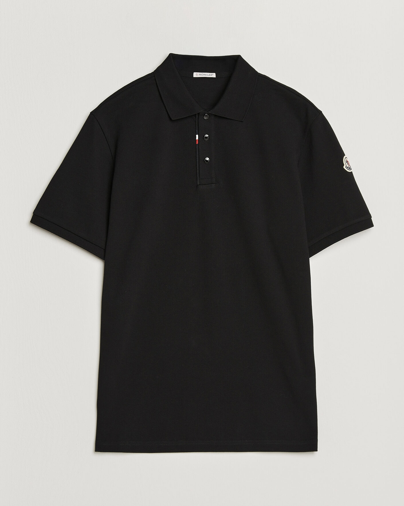 Hombres | Polos | Moncler | Short Sleeve Polo Black
