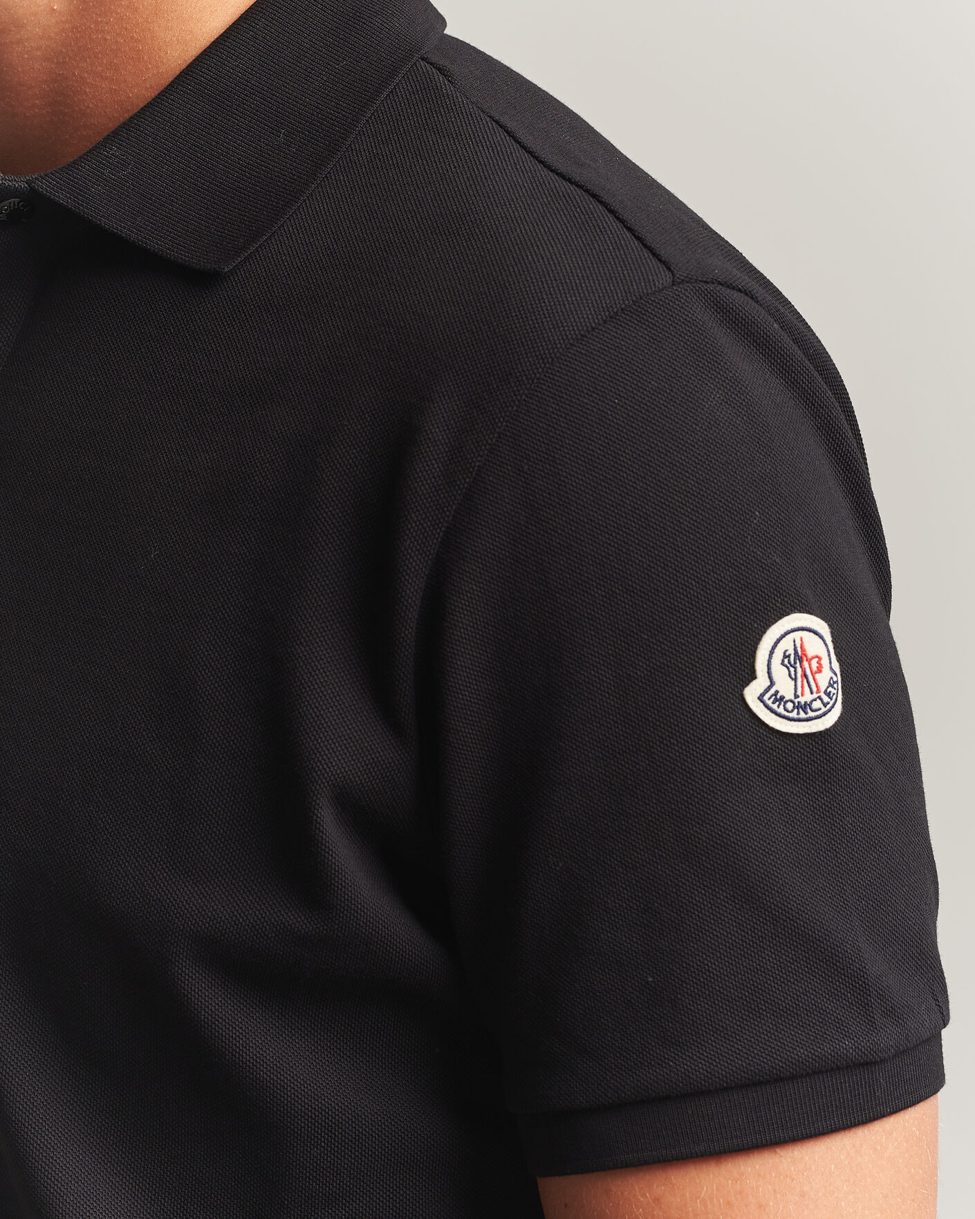 Hombres | Polos | Moncler | Short Sleeve Polo Black