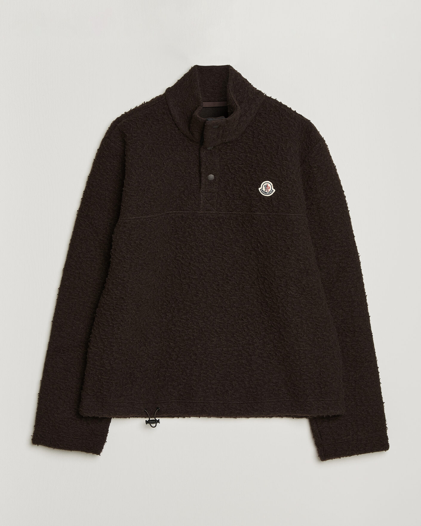 Hombres | Jerséis y prendas de punto | Moncler | Half Zip Fleece Sweater Dark Brown