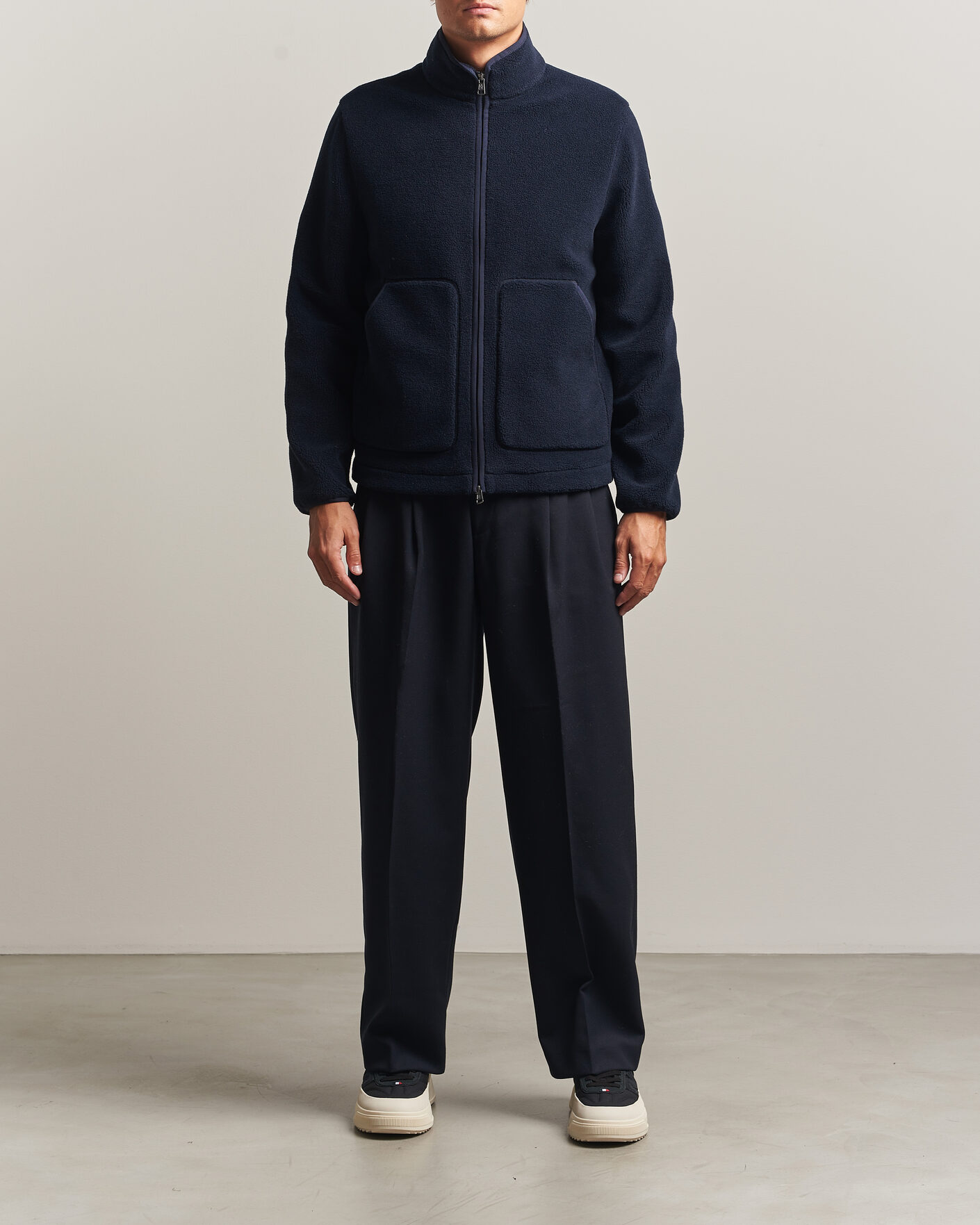 Hombres | Jerséis y prendas de punto | Moncler | Full Zip Fleece Navy