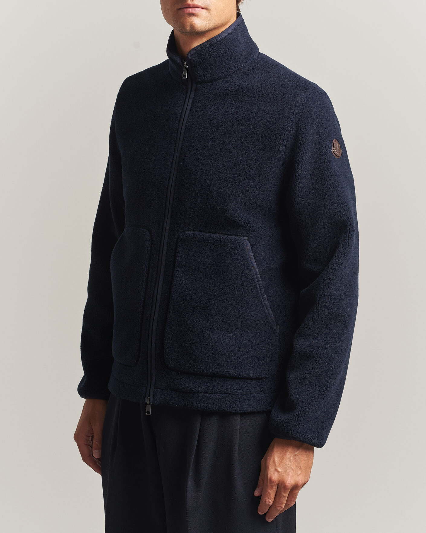 Hombres | Jerséis y prendas de punto | Moncler | Full Zip Fleece Navy