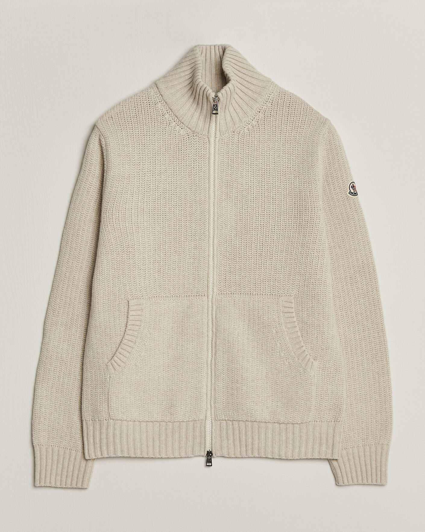 Hombres | Jerséis y prendas de punto | Moncler | Full Zip Cardigan Light Beige