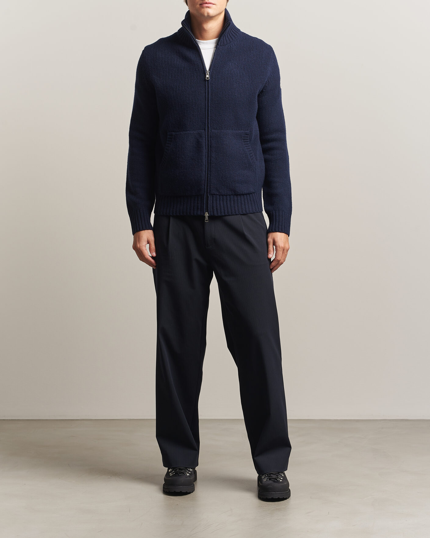Hombres | Jerséis y prendas de punto | Moncler | Full Zip Cardigan Navy