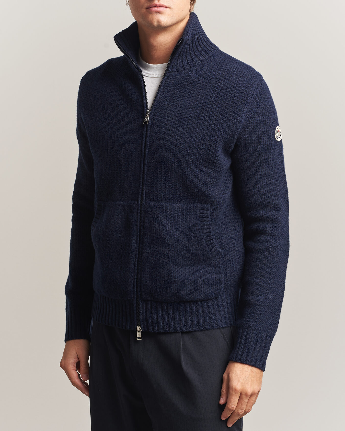 Hombres | Jerséis y prendas de punto | Moncler | Full Zip Cardigan Navy