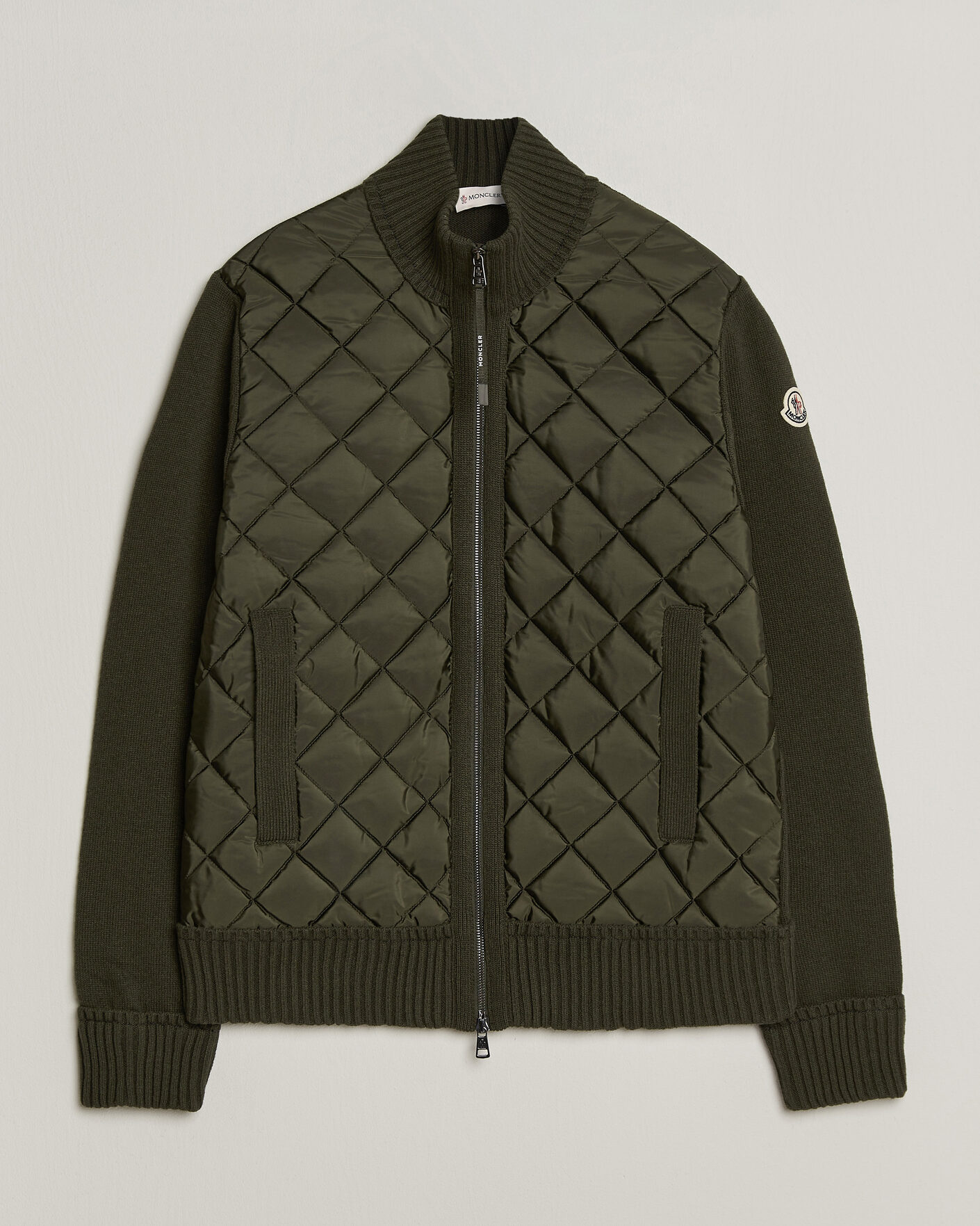 Hombres | Abrigos y chaquetas | Moncler | Quilted Hybrid Jacket Dark Green