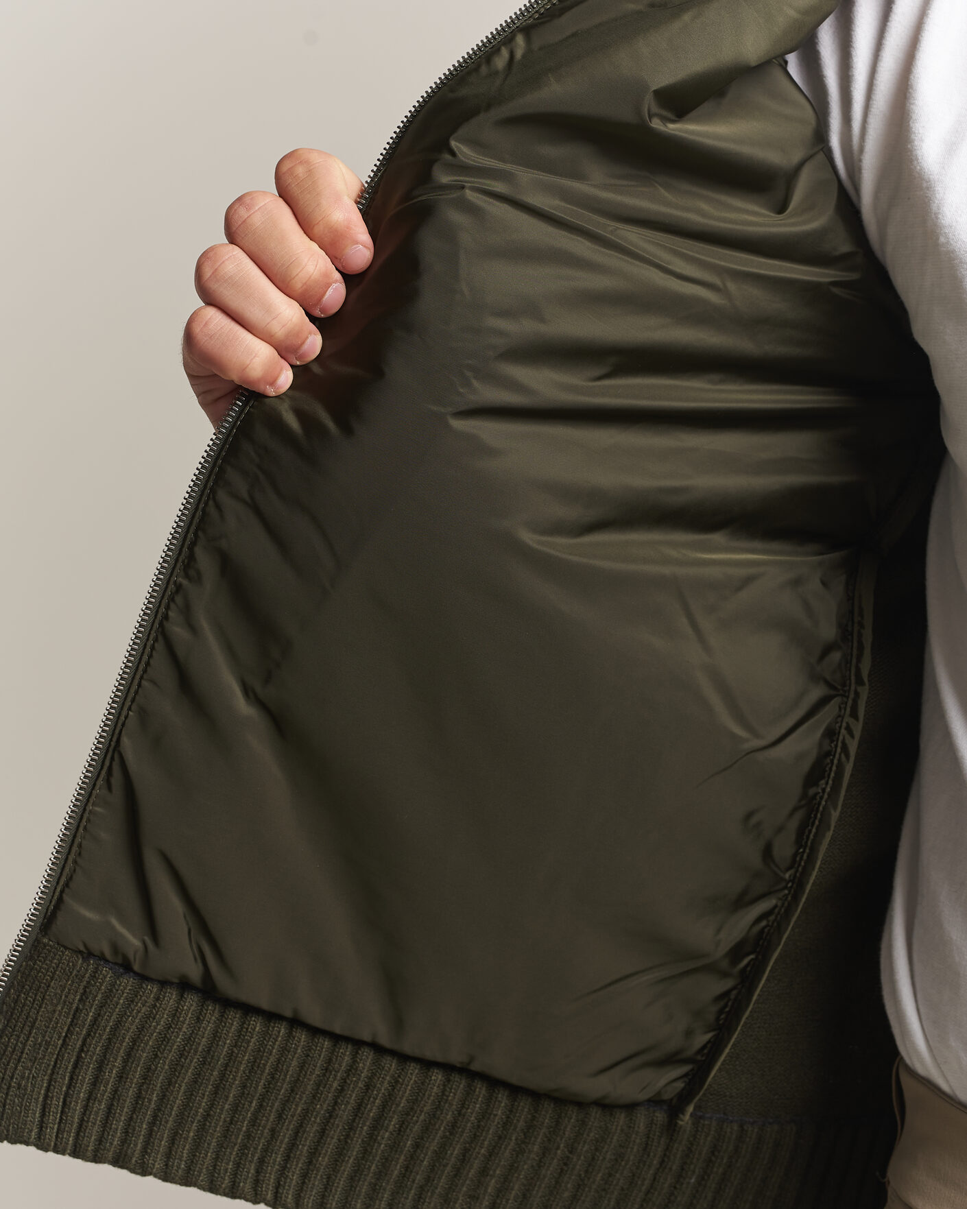 Hombres | Abrigos y chaquetas | Moncler | Quilted Hybrid Jacket Dark Green