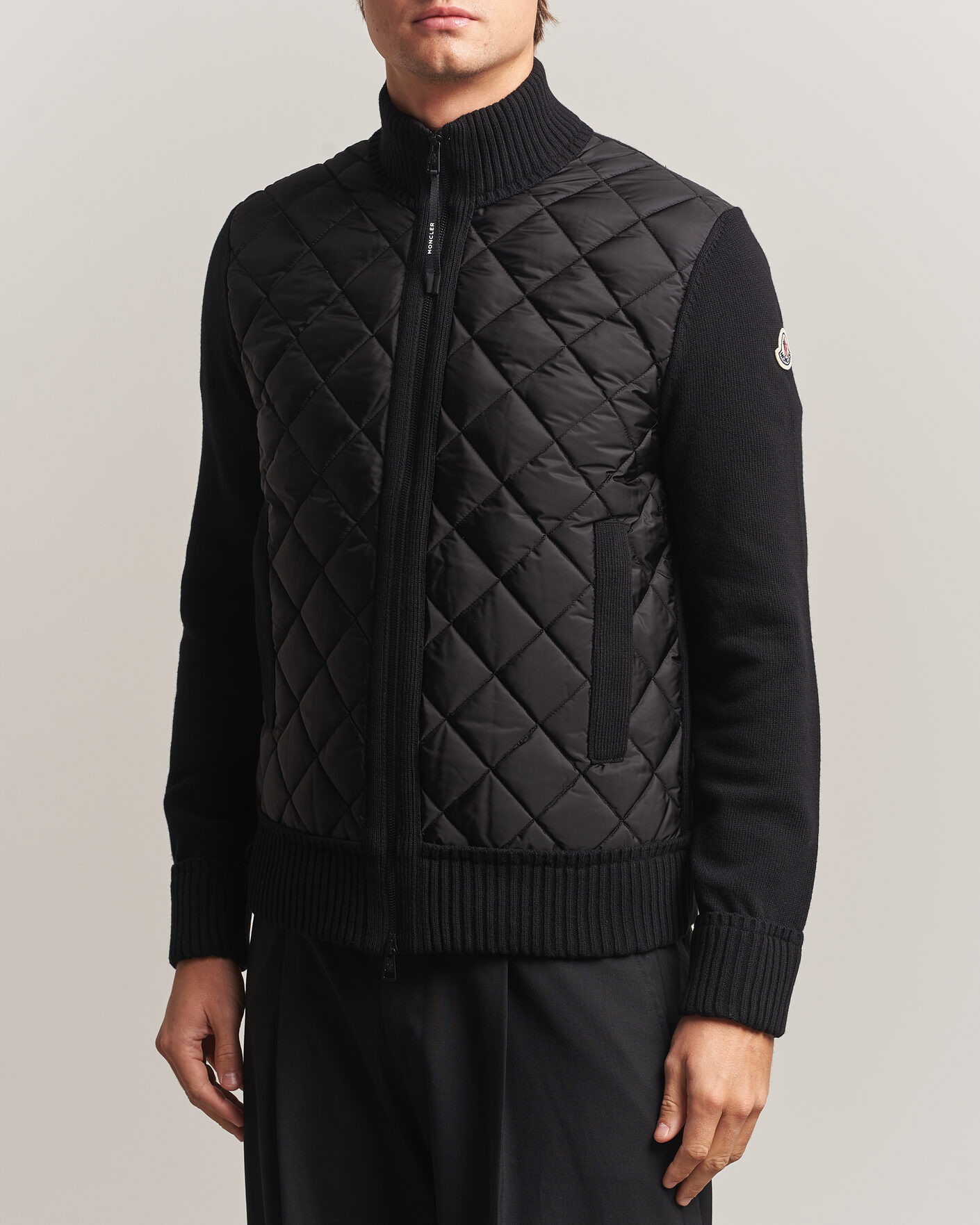 Hombres | Abrigos y chaquetas | Moncler | Quilted Hybrid Jacket Black