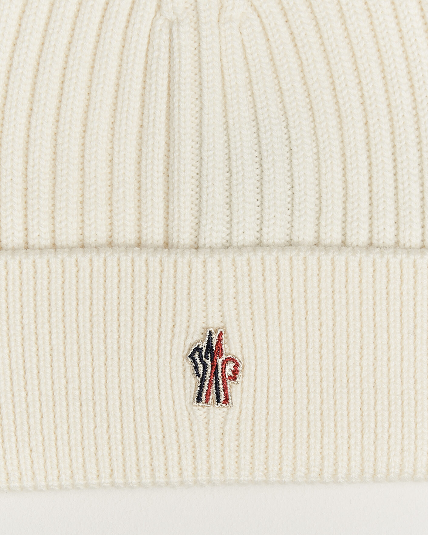 Hombres | Gorros | Moncler Grenoble | Rib Wool Beanie Off White