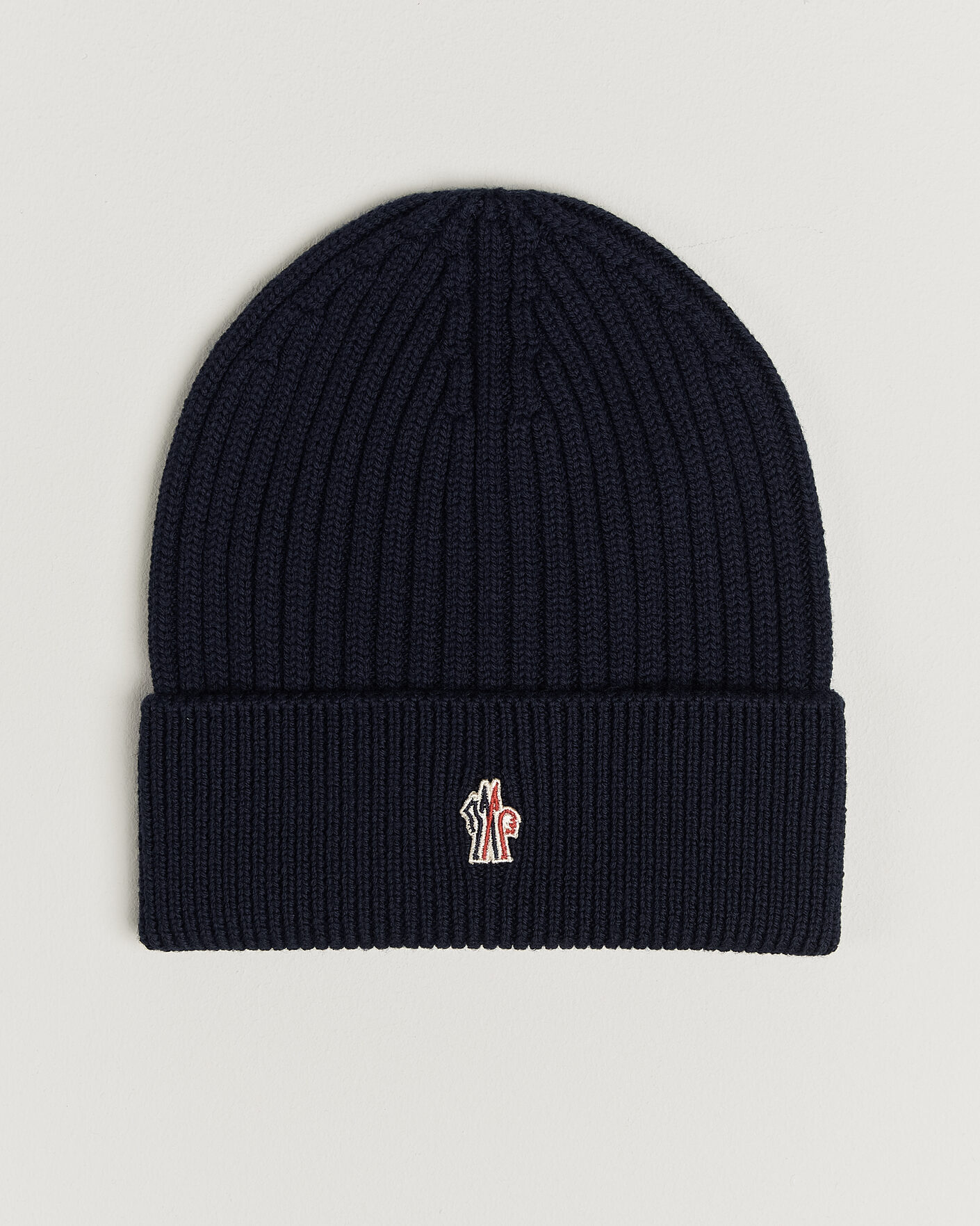 Hombres | Gorros | Moncler Grenoble | Rib Wool Beanie Navy