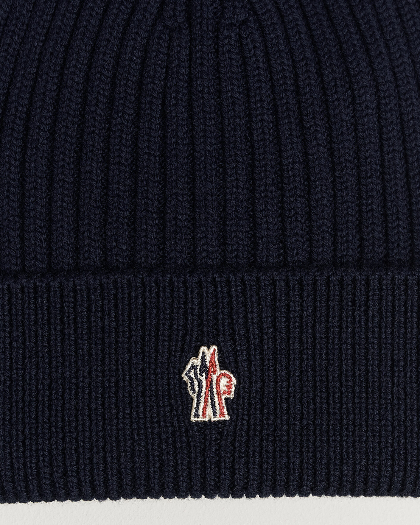Hombres | Gorros | Moncler Grenoble | Rib Wool Beanie Navy