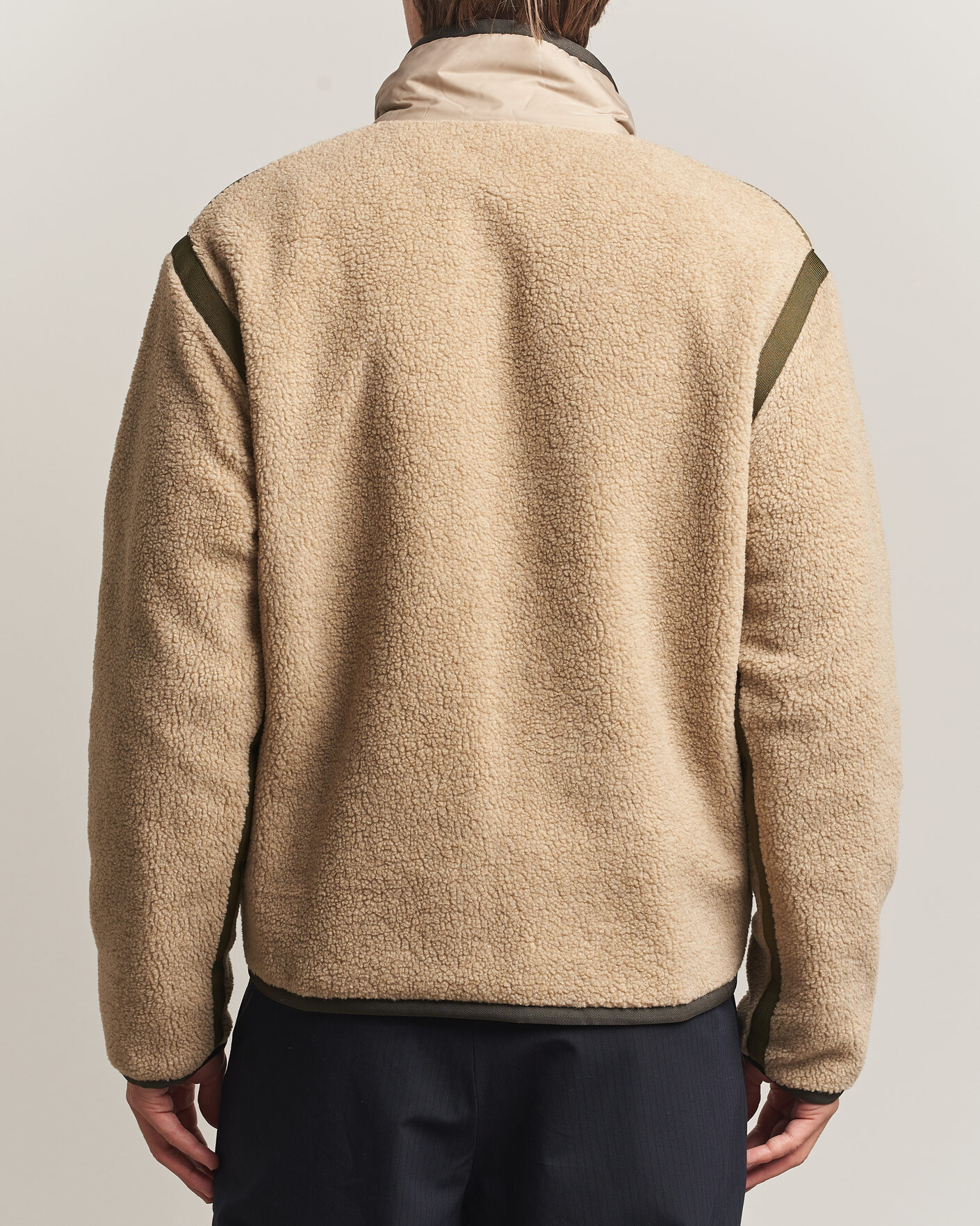 Hombres | Jerséis y prendas de punto | Moncler Grenoble | Sherpa Zip Cardigan Beige/Green