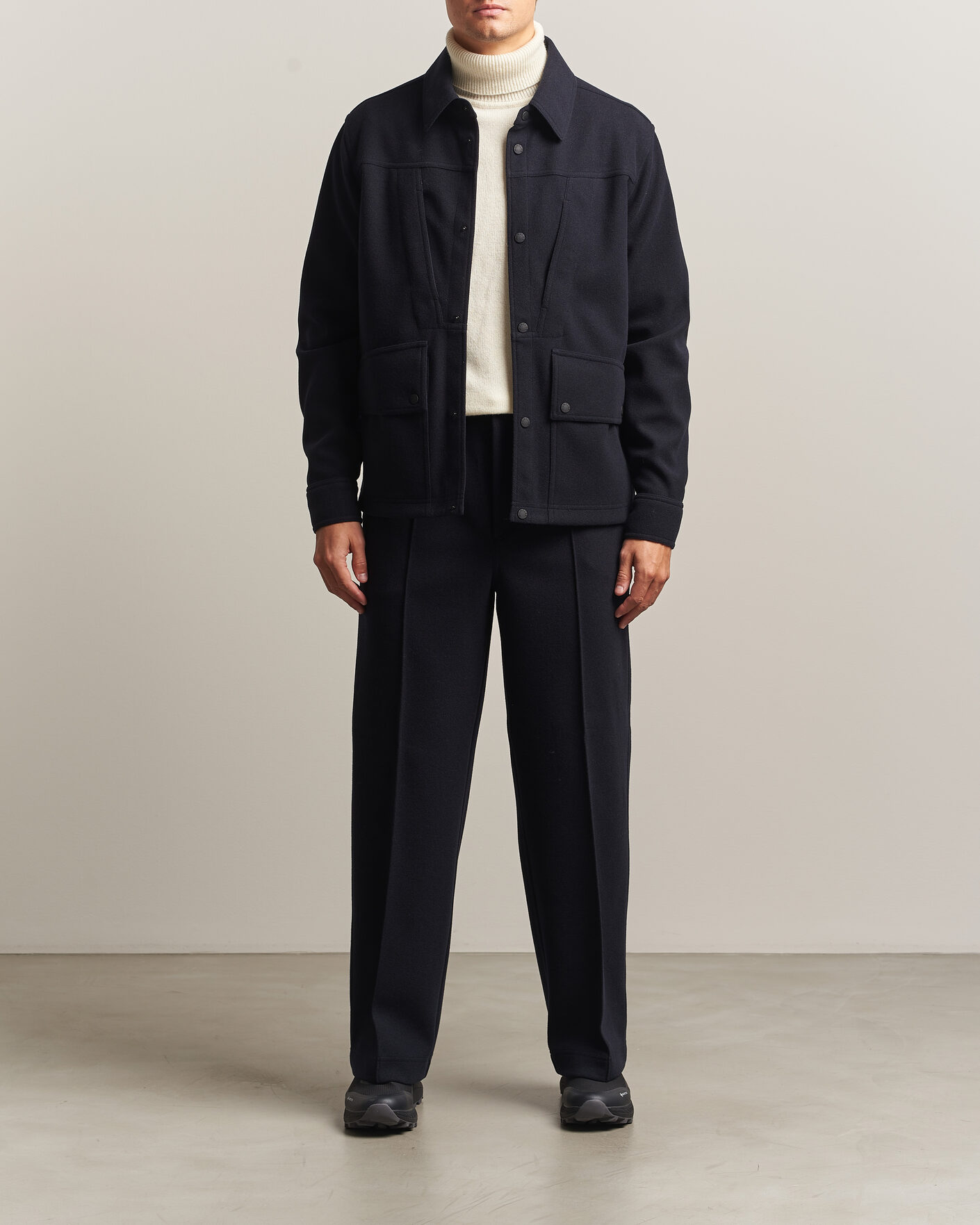 Hombres | Abrigos y chaquetas | Moncler Grenoble | Brushed Shirt Jacket Navy