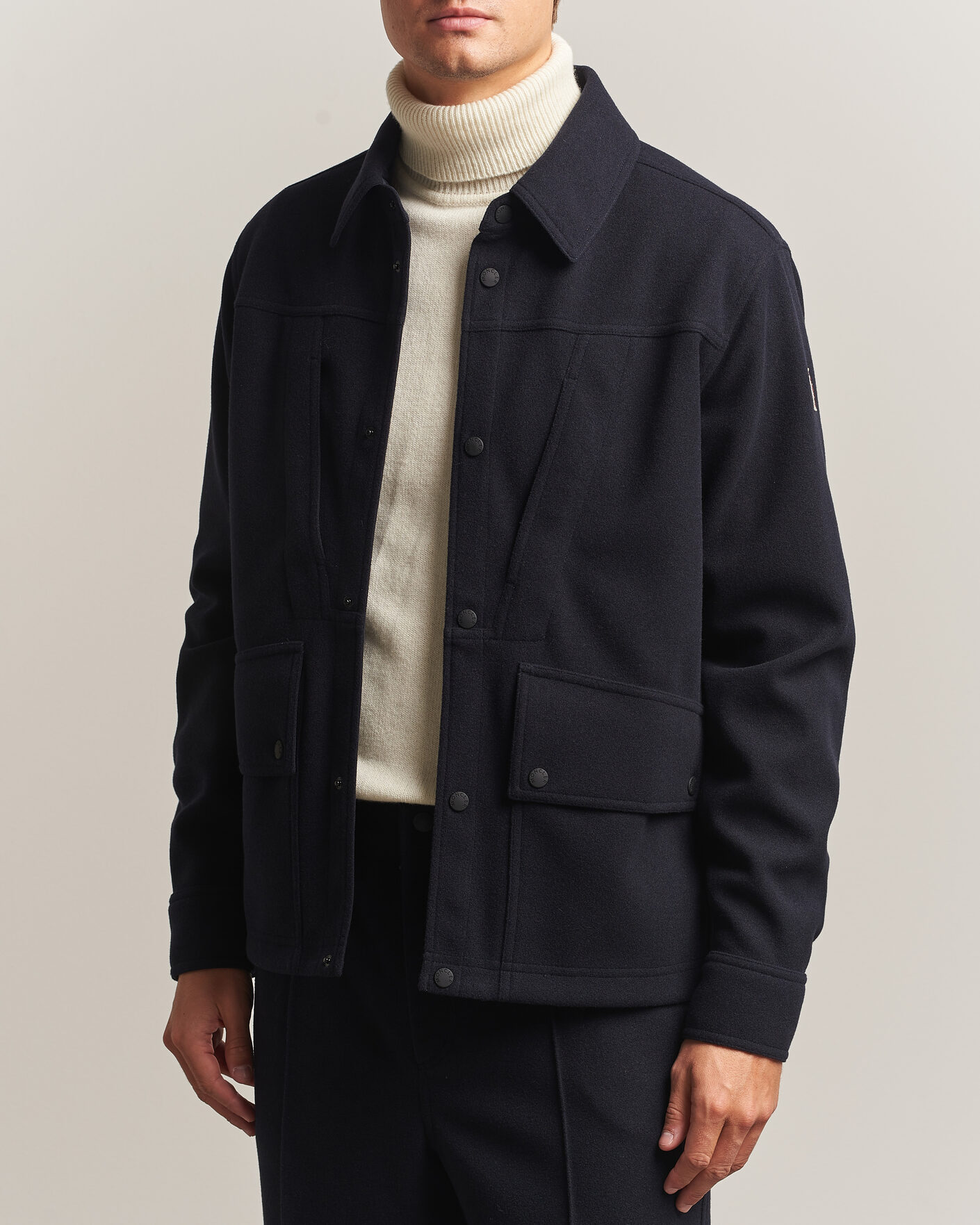 Hombres | Abrigos y chaquetas | Moncler Grenoble | Brushed Shirt Jacket Navy