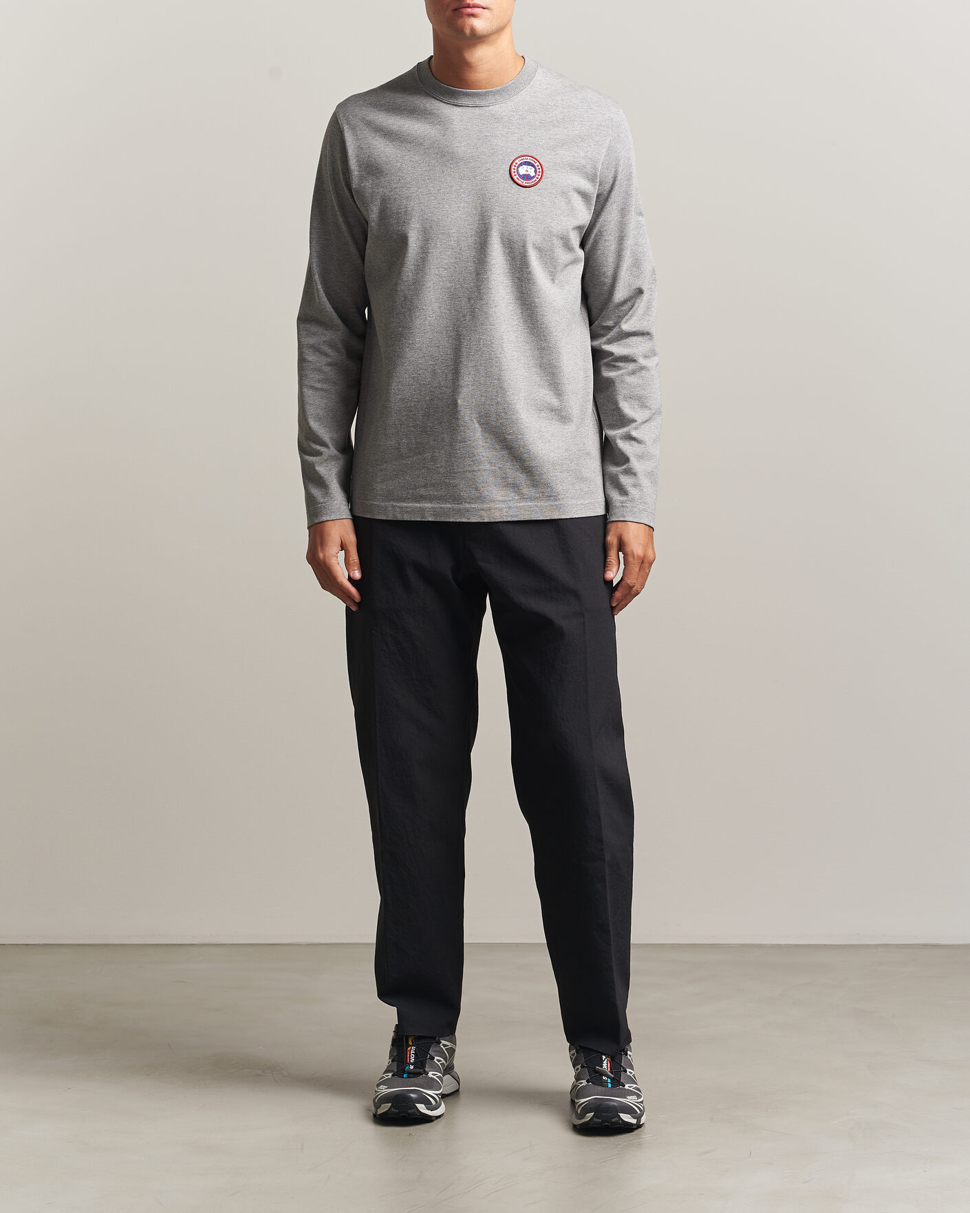 Hombres | Camisetas | Canada Goose | Vantage Long Sleeve T-Shirt Stone Heather