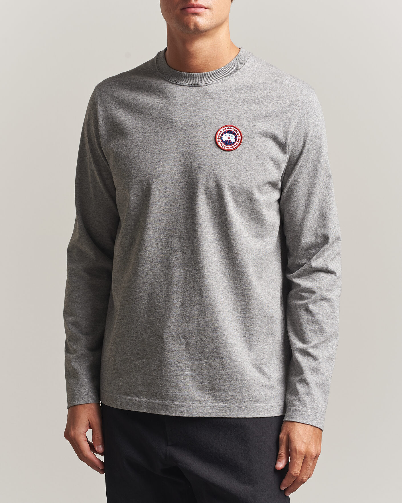 Hombres | Camisetas | Canada Goose | Vantage Long Sleeve T-Shirt Stone Heather