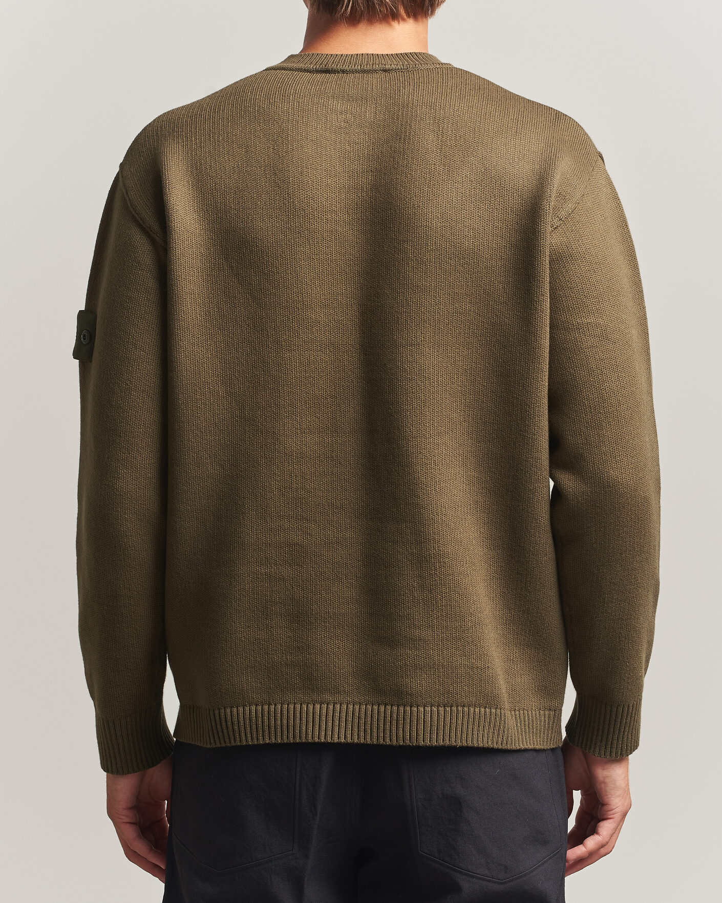 Hombres | Jerséis y prendas de punto | Stone Island | Ghost Plush Stitch Winter Cotton Sweat Miltary Green