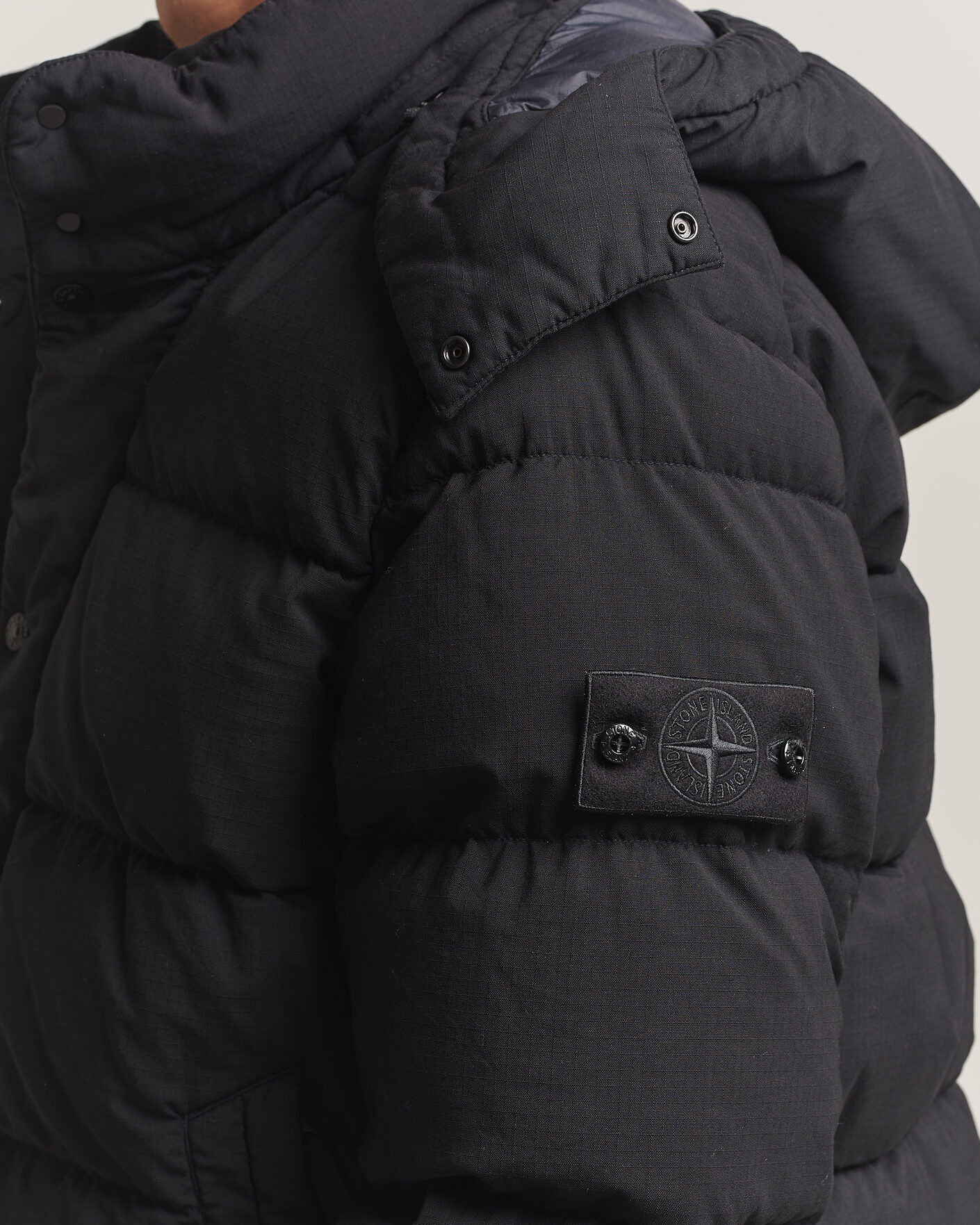 Hombres | Abrigos y chaquetas | Stone Island | Ghost Wool Ripstop Down Jacket Black