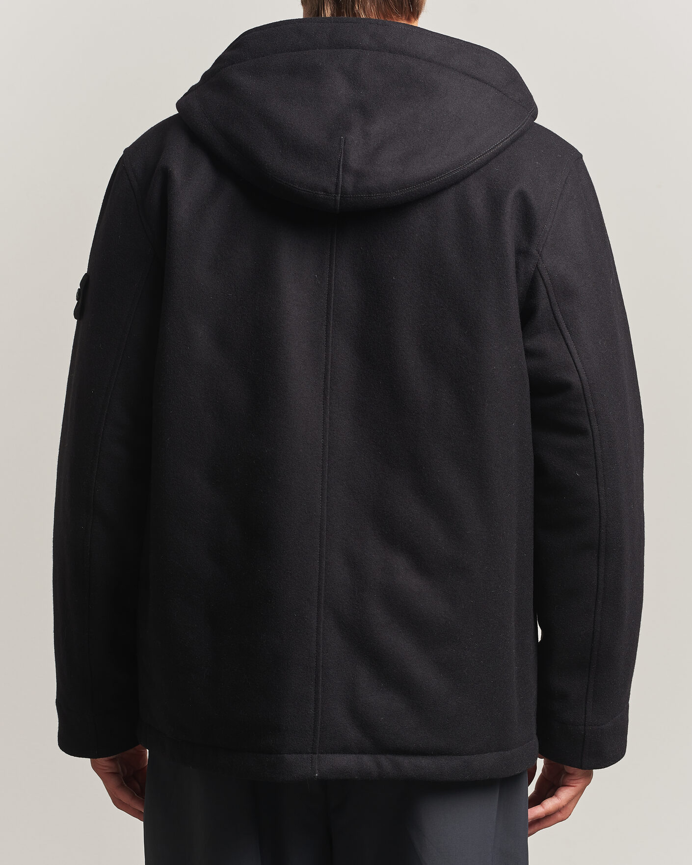 Hombres | Abrigos y chaquetas | Stone Island | Ghost Wool/Nylon Flannel Short Parka Black