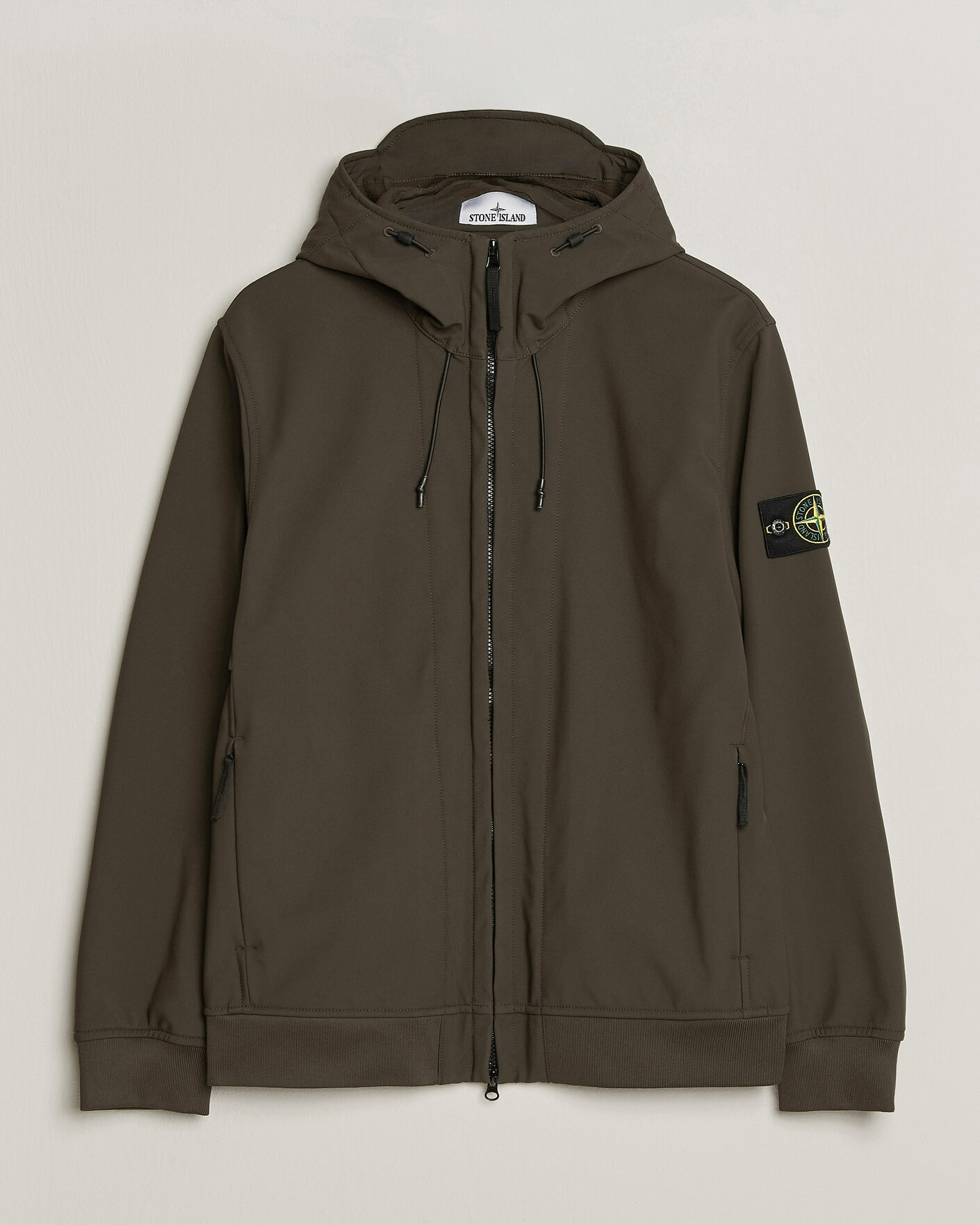 Hombres | Abrigos y chaquetas | Stone Island | Short Hooded Soft Shell Jacket Coal Grey