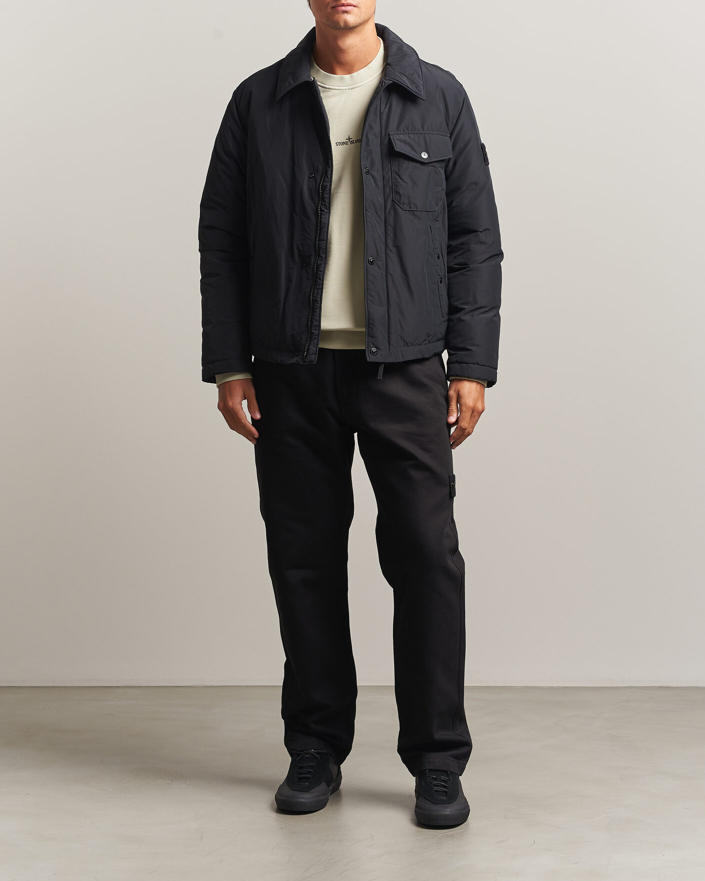 Hombres | Abrigos y chaquetas | Stone Island | Micro Twill Padded Jacket Black
