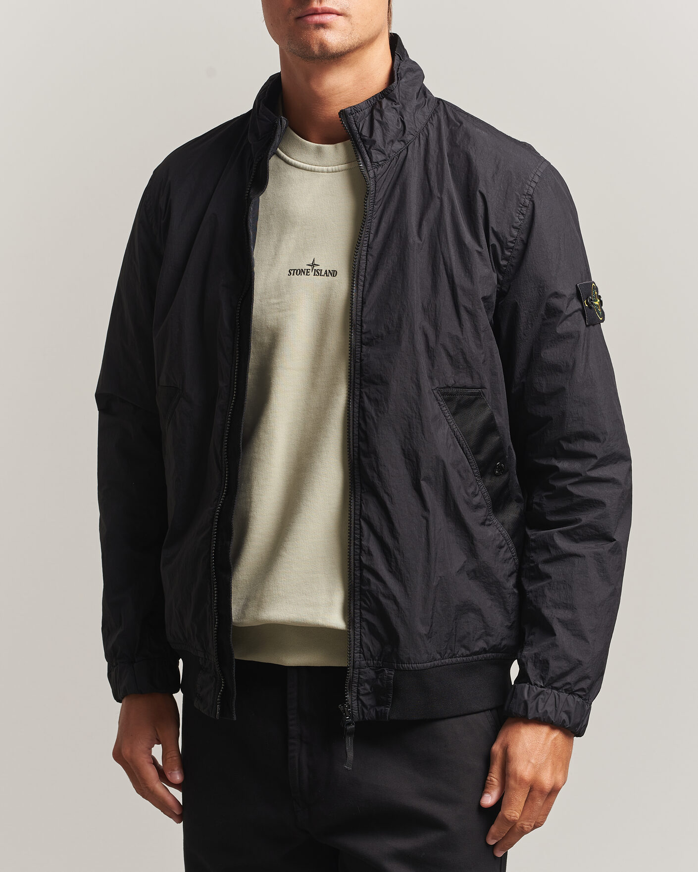 Hombres | Abrigos y chaquetas | Stone Island | Crinkle Reps Jacket Black