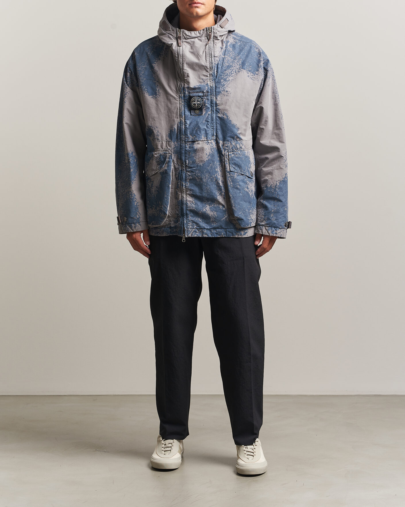 Hombres | Abrigos y chaquetas | Stone Island | Hand Painted David Light TC Short Parka Grey