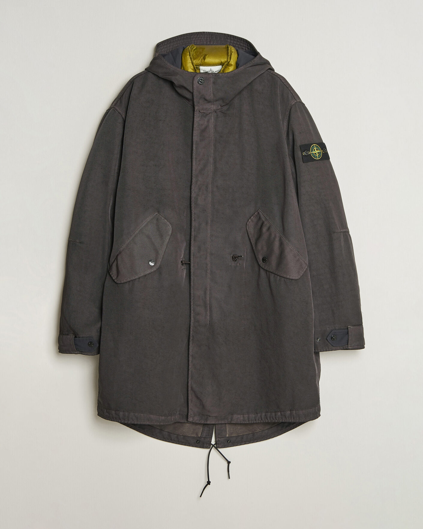 Hombres | Abrigos y chaquetas | Stone Island | Dense Oxford Nylon TC Fishtail Parka Lead Grey