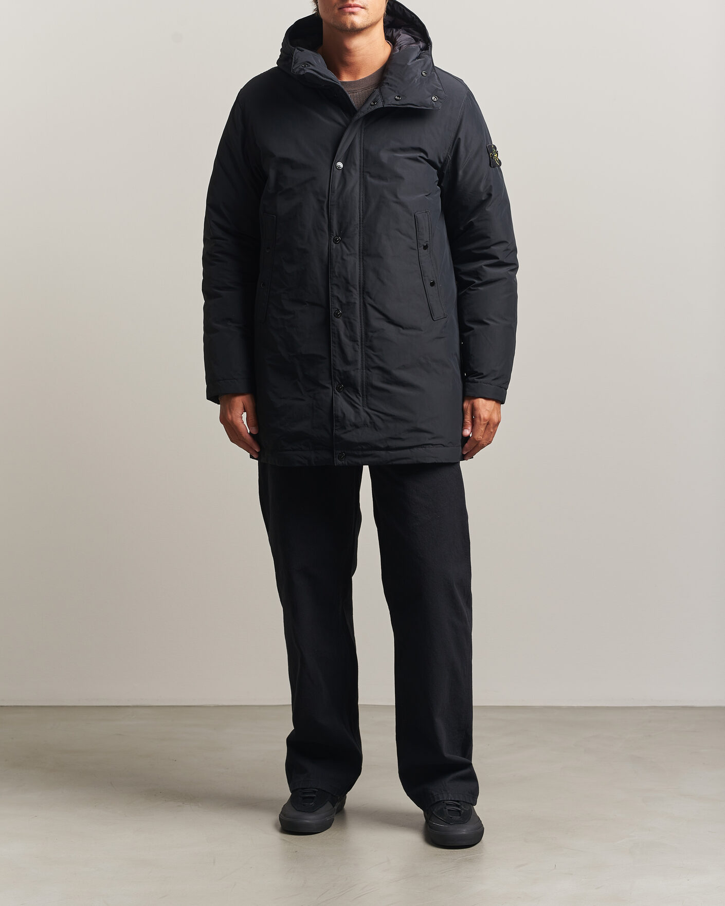 Hombres | Abrigos y chaquetas | Stone Island | Micro Twill Padded Parka Black