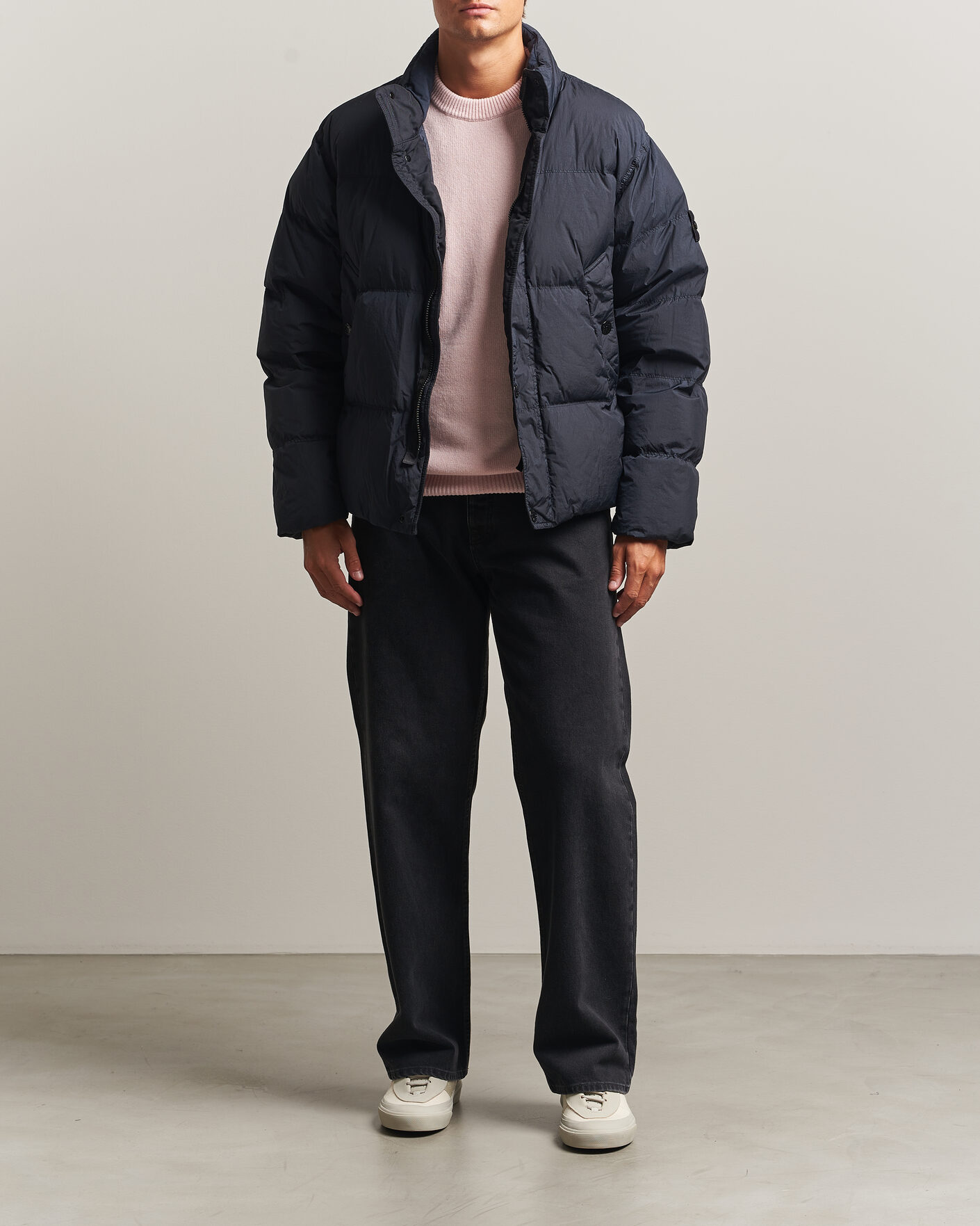 Hombres | Abrigos y chaquetas | Stone Island | Crinkle Reps Padded Down Jacket Navy Blue