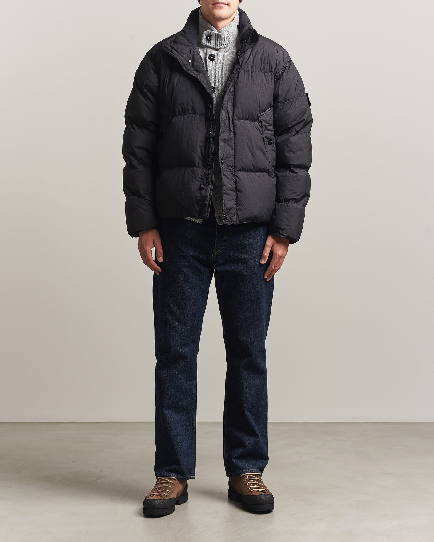 Hombres | Abrigos y chaquetas | Stone Island | Crinkle Reps Padded Down Jacket Black