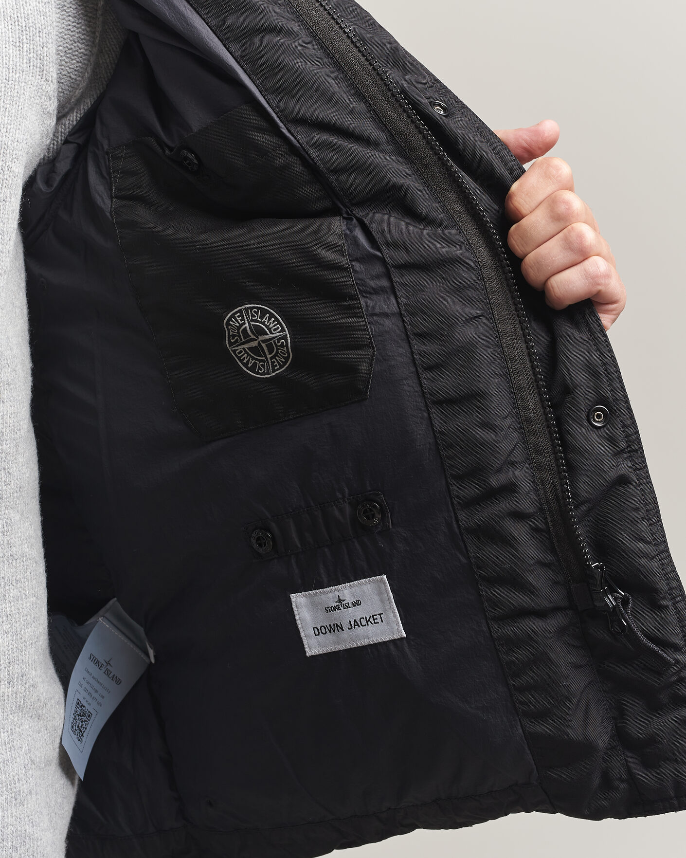 Hombres | Abrigos y chaquetas | Stone Island | Crinkle Reps Padded Down Jacket Black