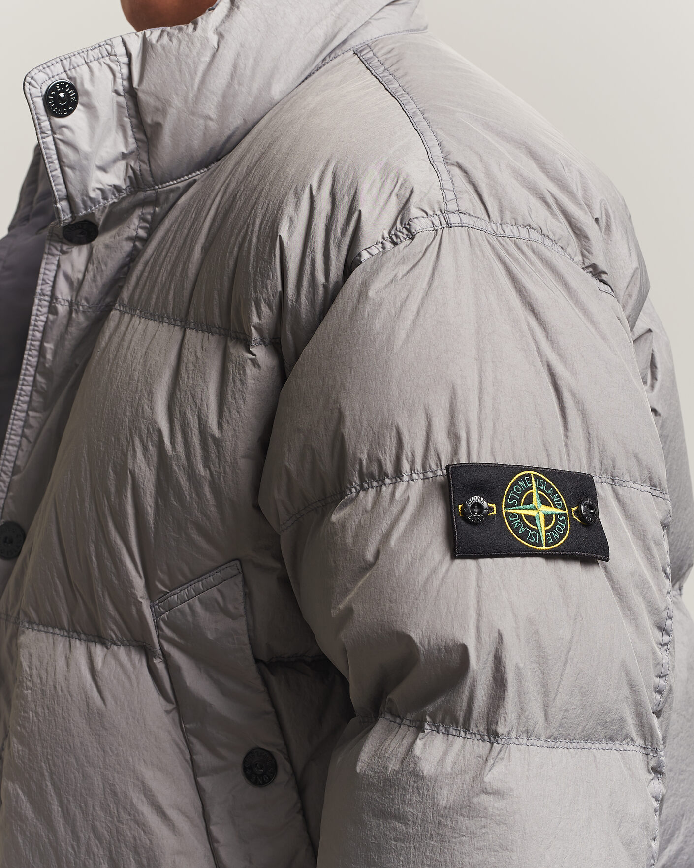 Hombres | Abrigos y chaquetas | Stone Island | Crinkle Reps Padded Down Jacket Grey