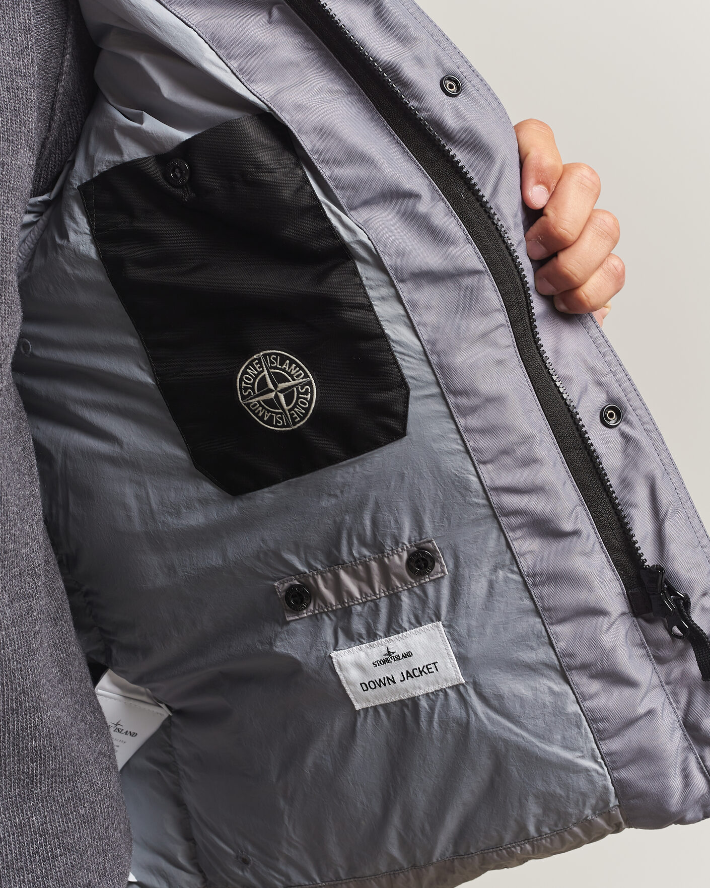 Hombres | Abrigos y chaquetas | Stone Island | Crinkle Reps Padded Down Jacket Grey