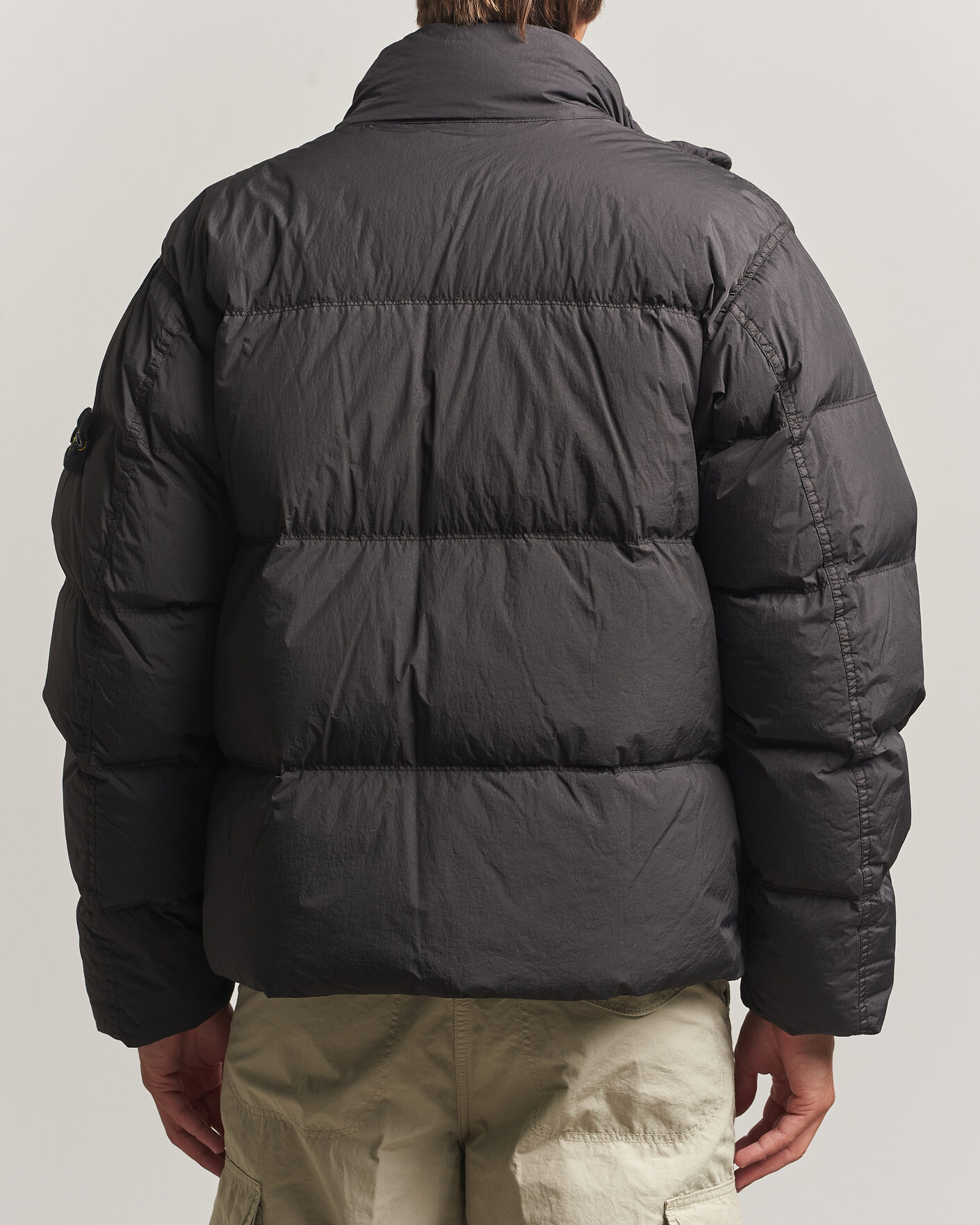 Hombres | Abrigos y chaquetas | Stone Island | Crinkle Reps Padded Down Jacket Lead Grey