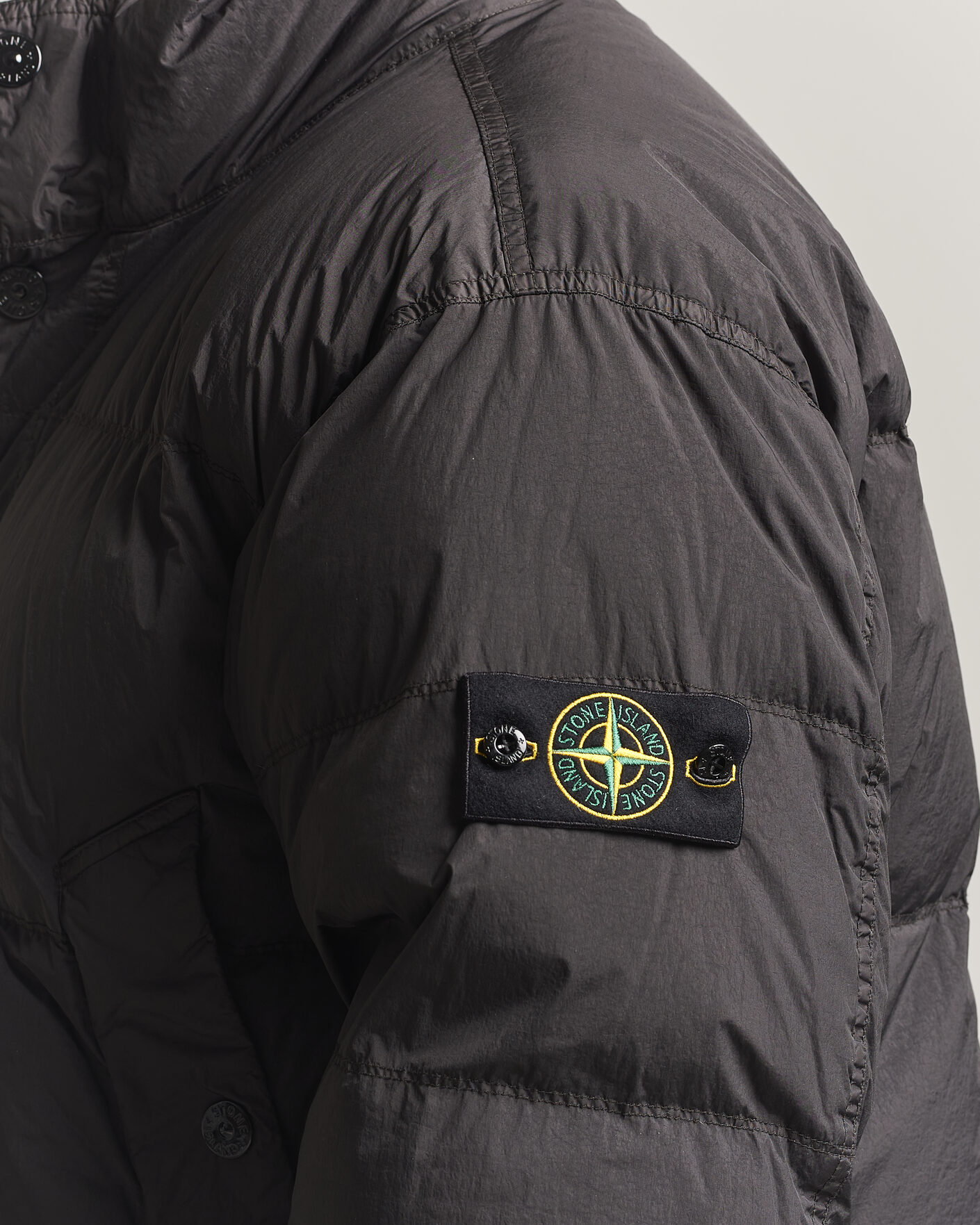 Hombres | Abrigos y chaquetas | Stone Island | Crinkle Reps Padded Down Jacket Lead Grey